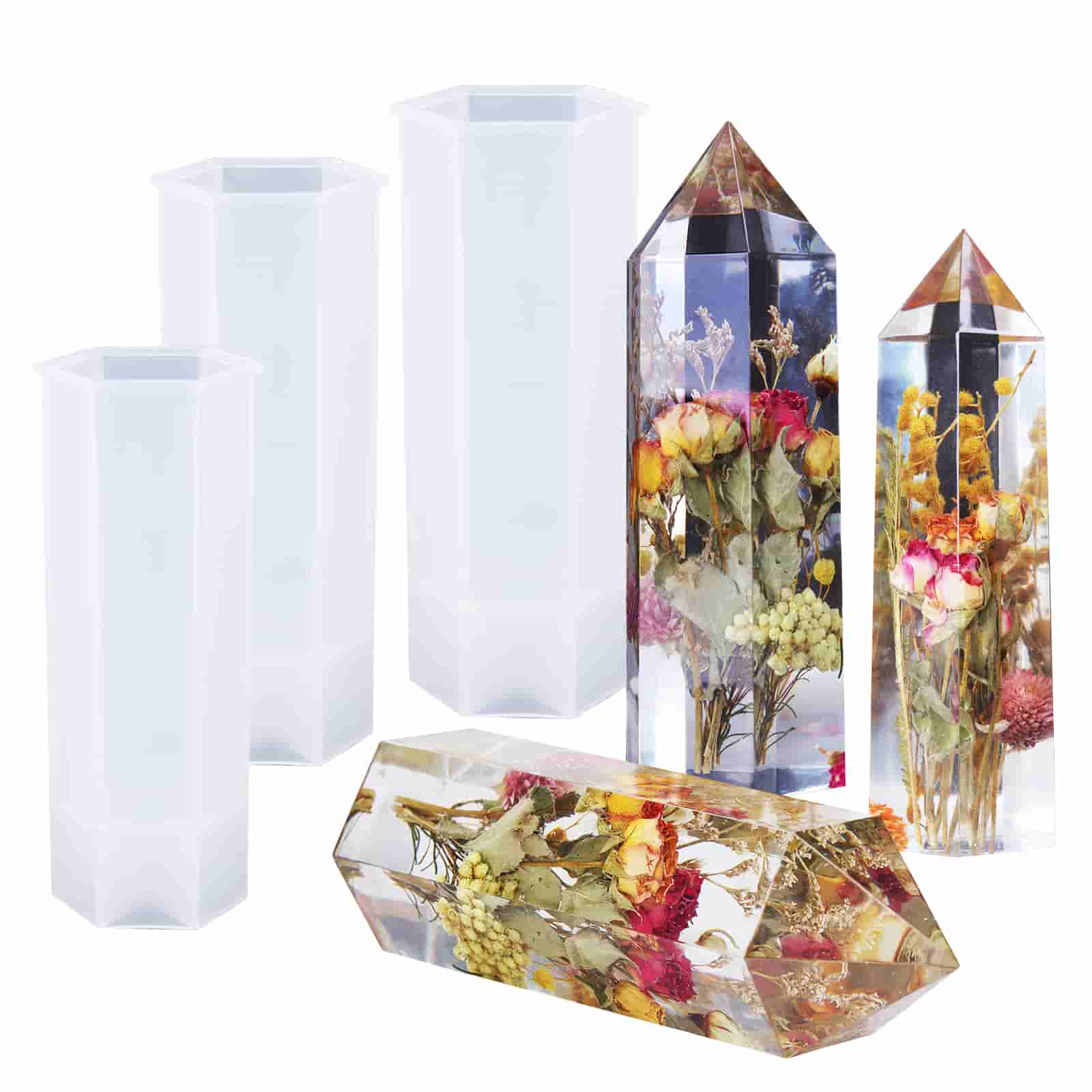 Large Crystal Tower Resin Molds - 3 Pcs - Epoxy Resin Molds,DIY Resin  Flowers Crystals,Faux Quartz Healing Crystal,Home Decors – Let's Resin
