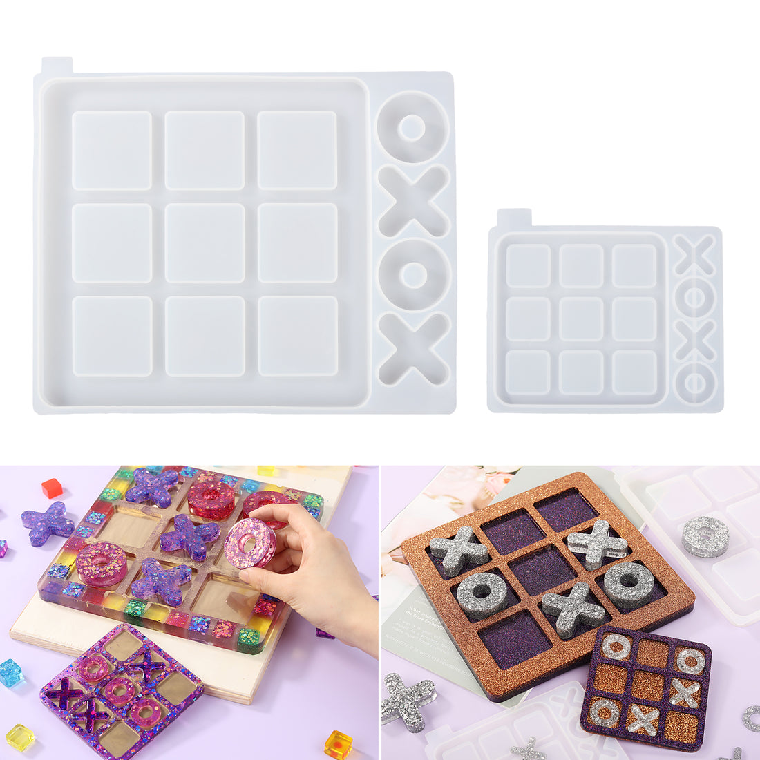 Large Tic Tac Toe Resin Mold