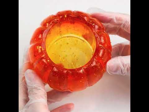 2Pcs Pumpkin Jar Molds Silicone, Halloween Jar Resin Mold with Lid