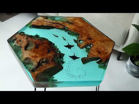 Large Hexagonal Resin Table Mold - 23.7x21.3x2&