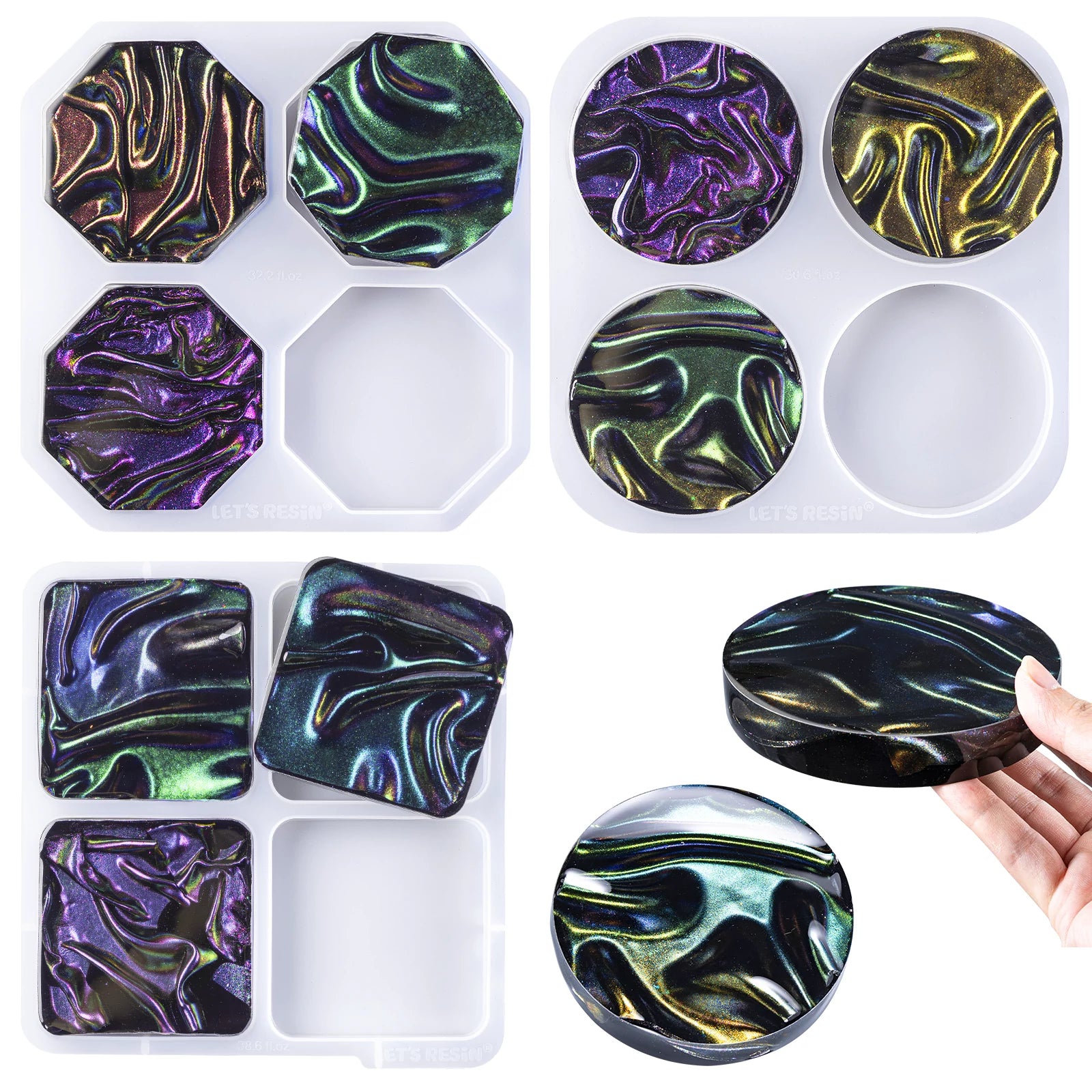 Let's Resin Coaster Resin Molds