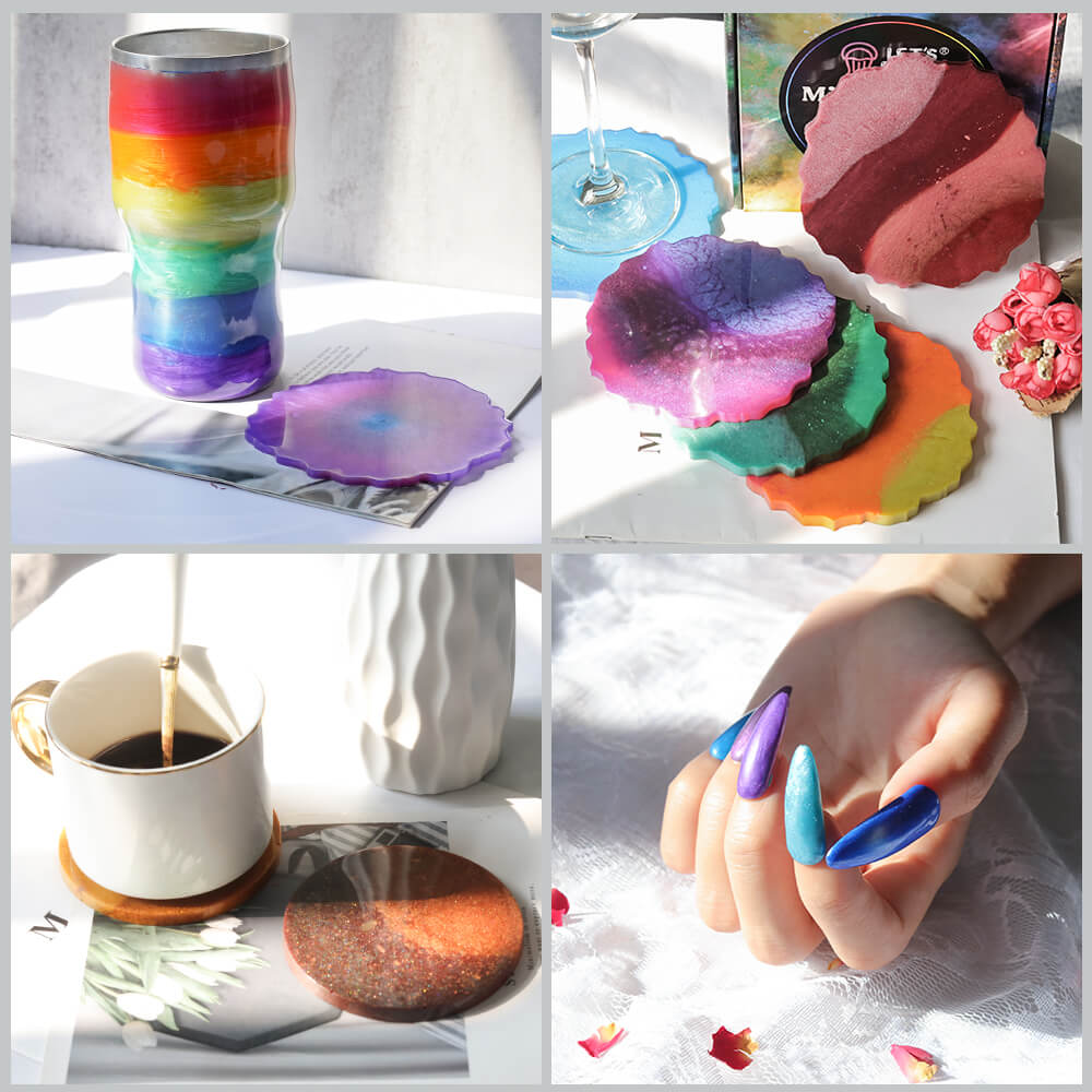 Let's Resin 36 Colors Mica Powder, Mica Pigment Powder for Epoxy Resin/UV Resin, Natural Colorant Dye for Soap/Candle Making, Li