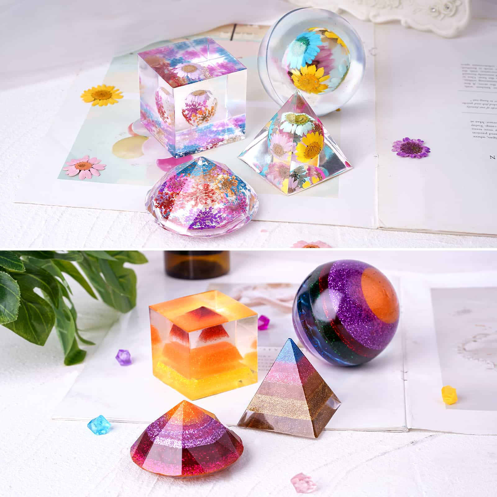 Resin Kit for Beginners, Decoration Set