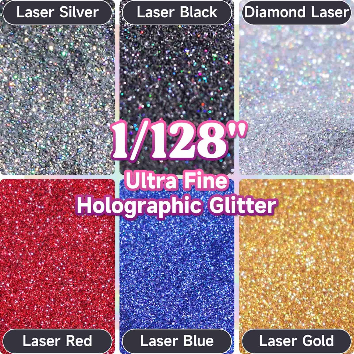Laser Gold Holographic Extra Fine Glitter - 150G