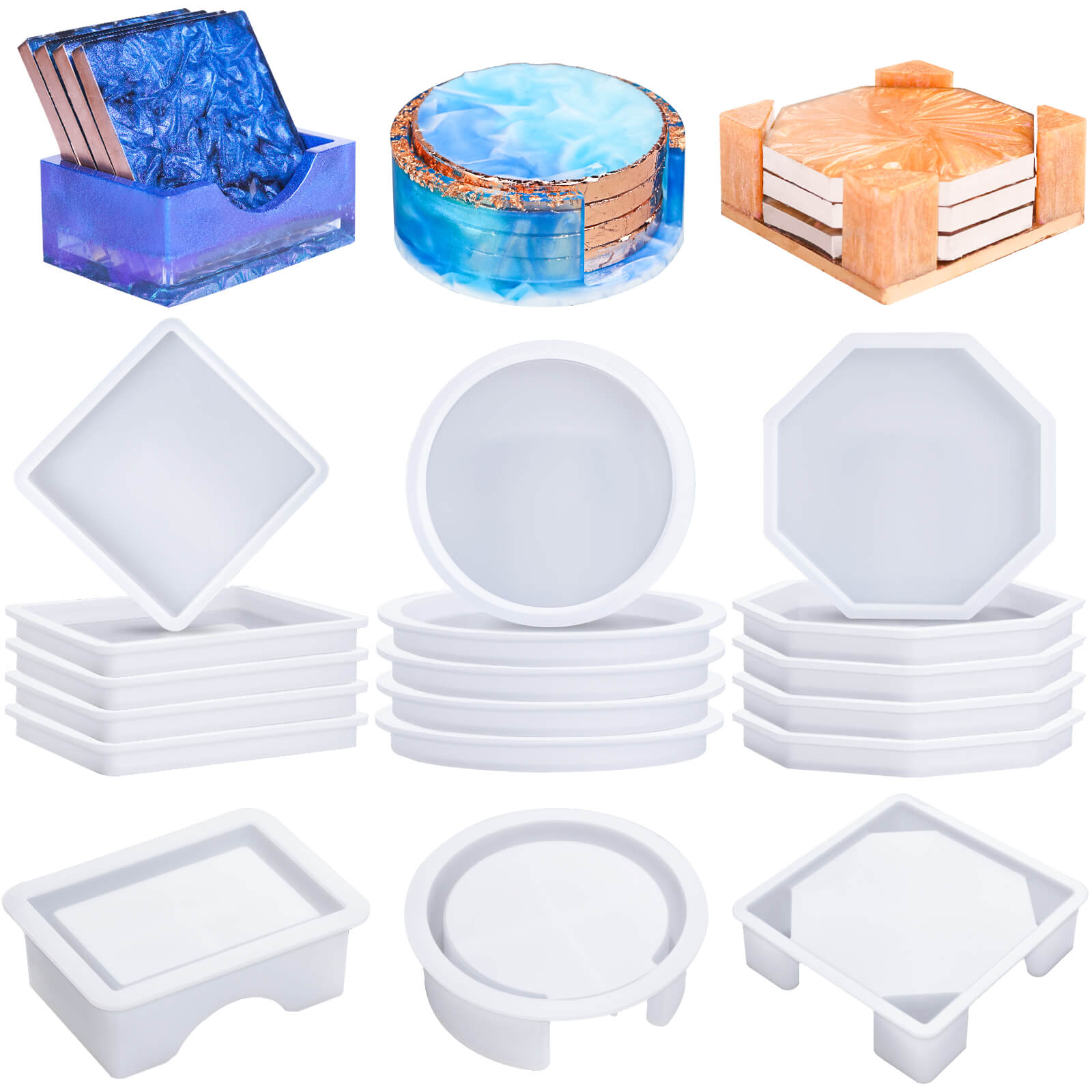 Round &amp; Square &amp; Octagon Coaster Molds