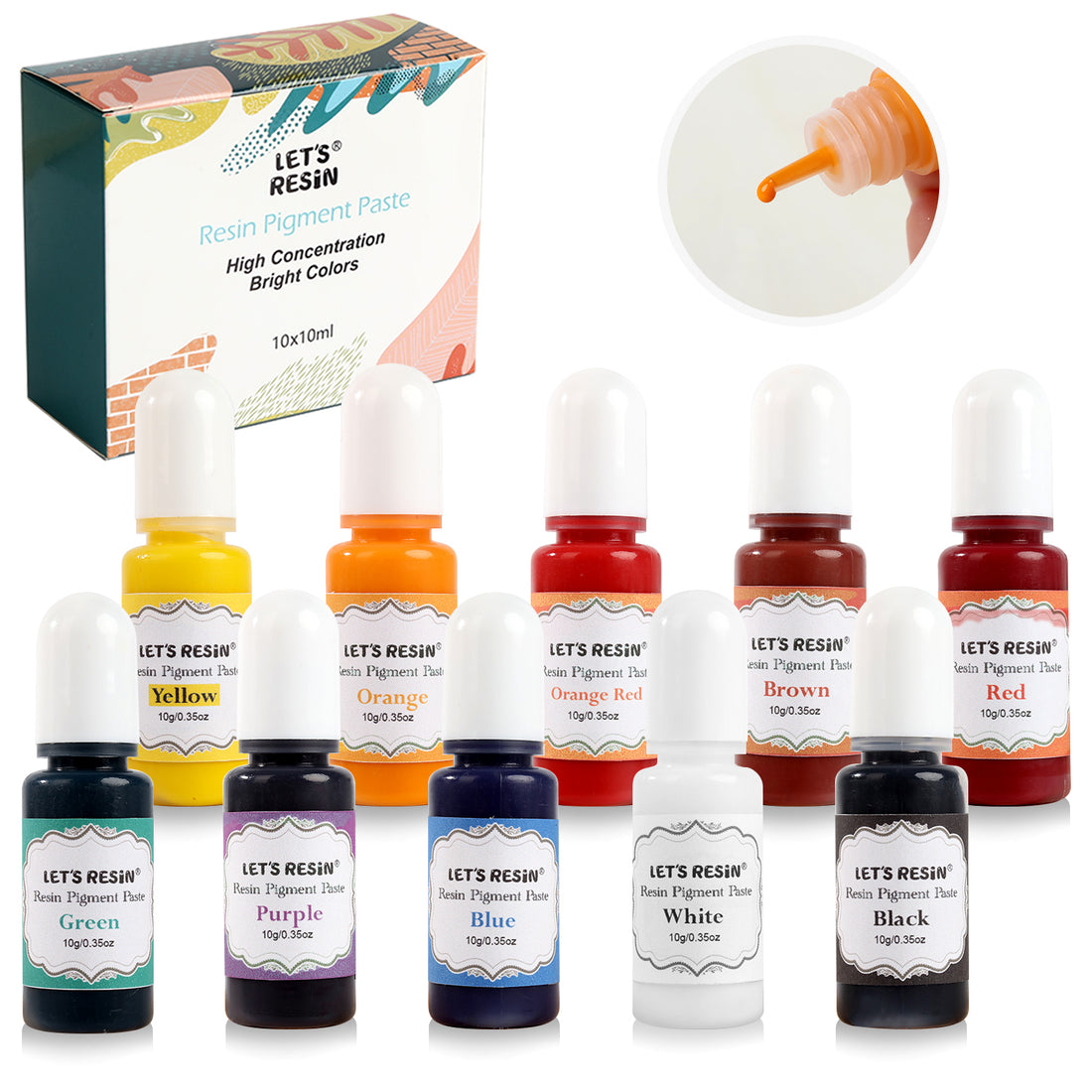 HTVRONT Epoxy Resin Pigment - 24 Colors Transparent Epoxy Resin Dye  Non-Toxic for Resin Jewelry Making, UV Resin Dye - Concentrated Resin  Pigment