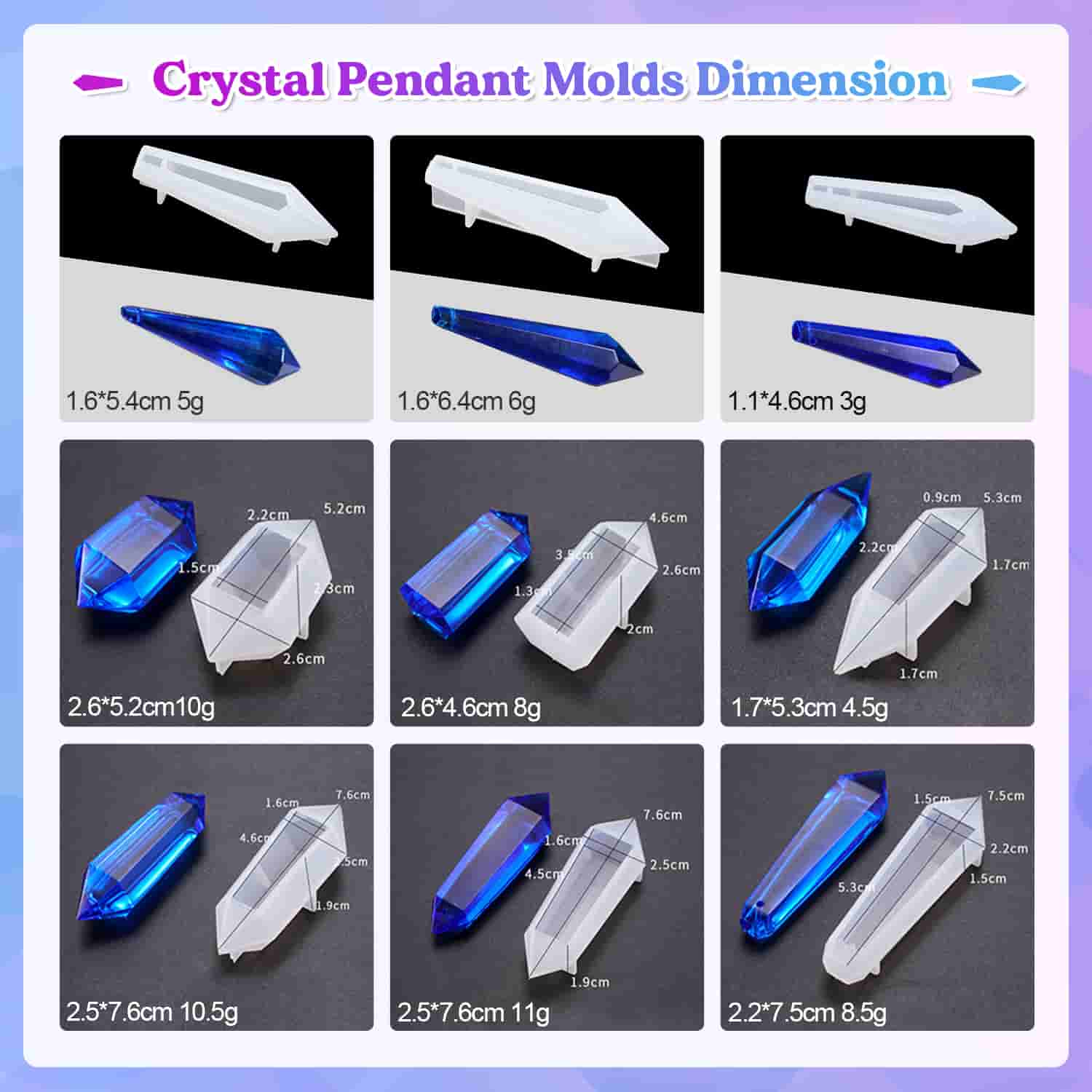 Crystal Mold Resin Molds Silicone Molds Resin Mould Jewelry Molds Quartz Mold  Resin Crystal Gem Mold Pendant Molds Geode 
