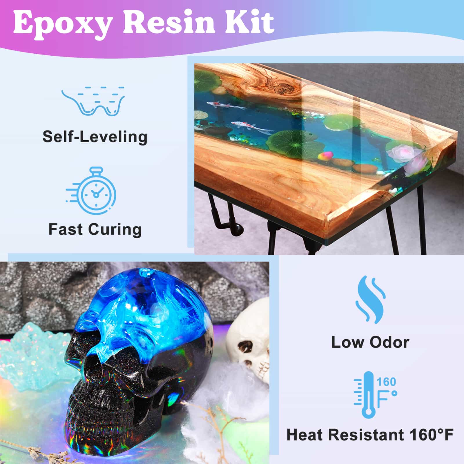 1 Gallon Epoxy Resin Kit Bubbles Free Jewlery Casting,Gallon of Resin