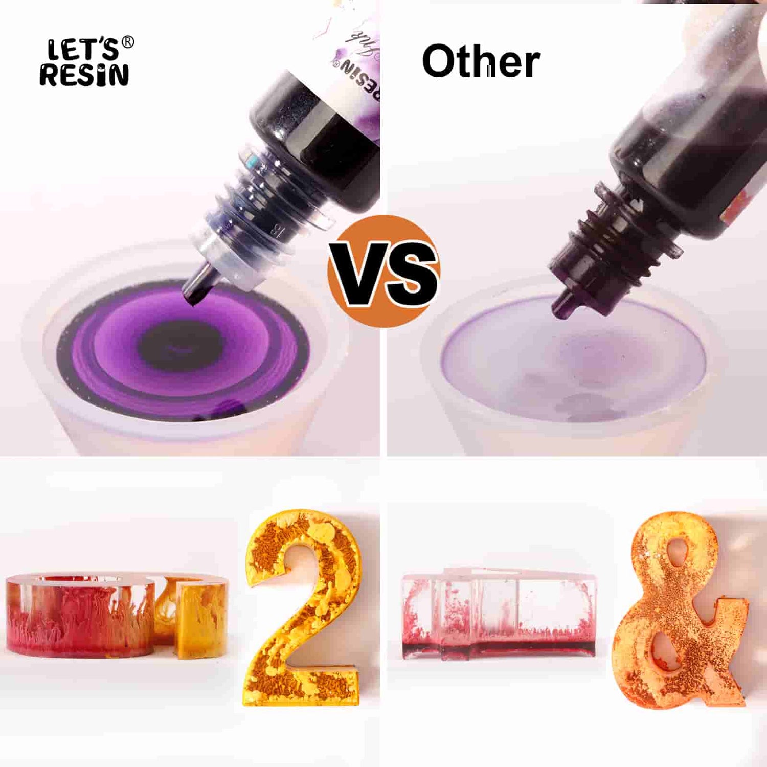 Let's Resin Versatile Alcohol Ink for Epoxy Resin, High Concentrated Alcohol Ink Set for Resin Petri, Resin Swirl, Resin Marble Effect