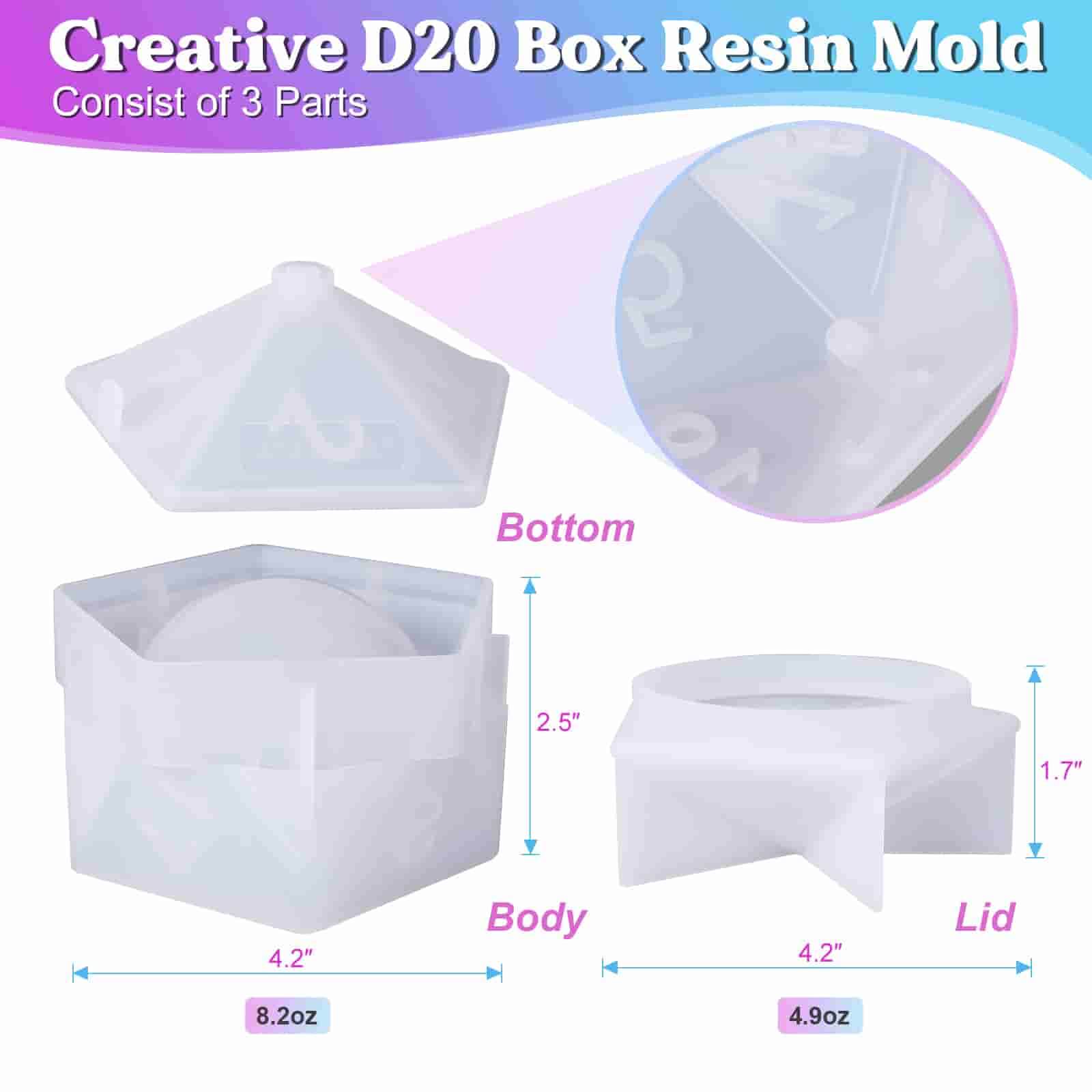 D20 Dice Box Molds