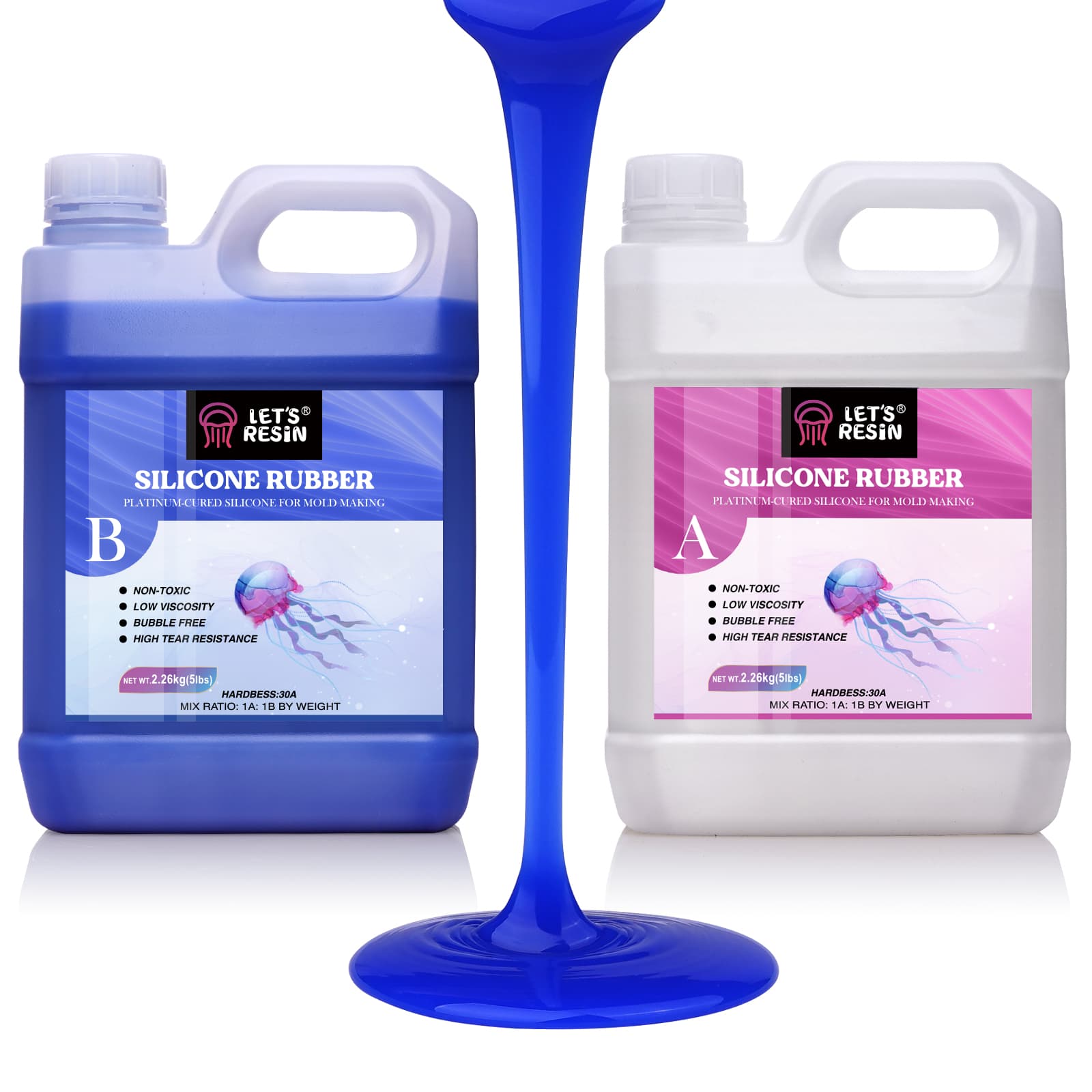 30A Liquid Silicone Rubber (Blue) - 160oz/10lbs