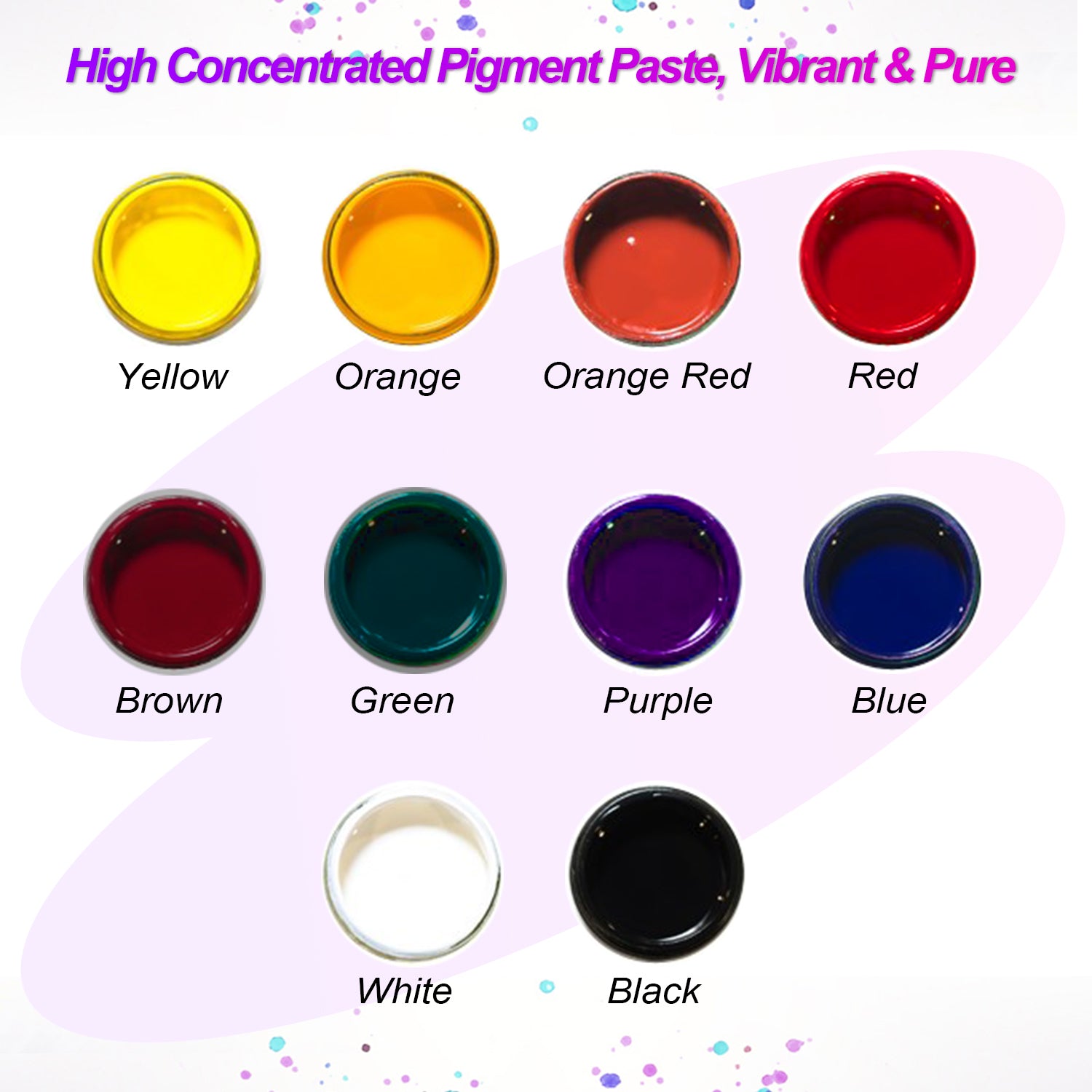 LET'S RESIN Opaque Resin Pigment,10 Colors Epoxy Resin Pigment Paste Each  0.35oz,High Pigmented Resin Coloring Paste,Resin Colorant for Epoxy Resin