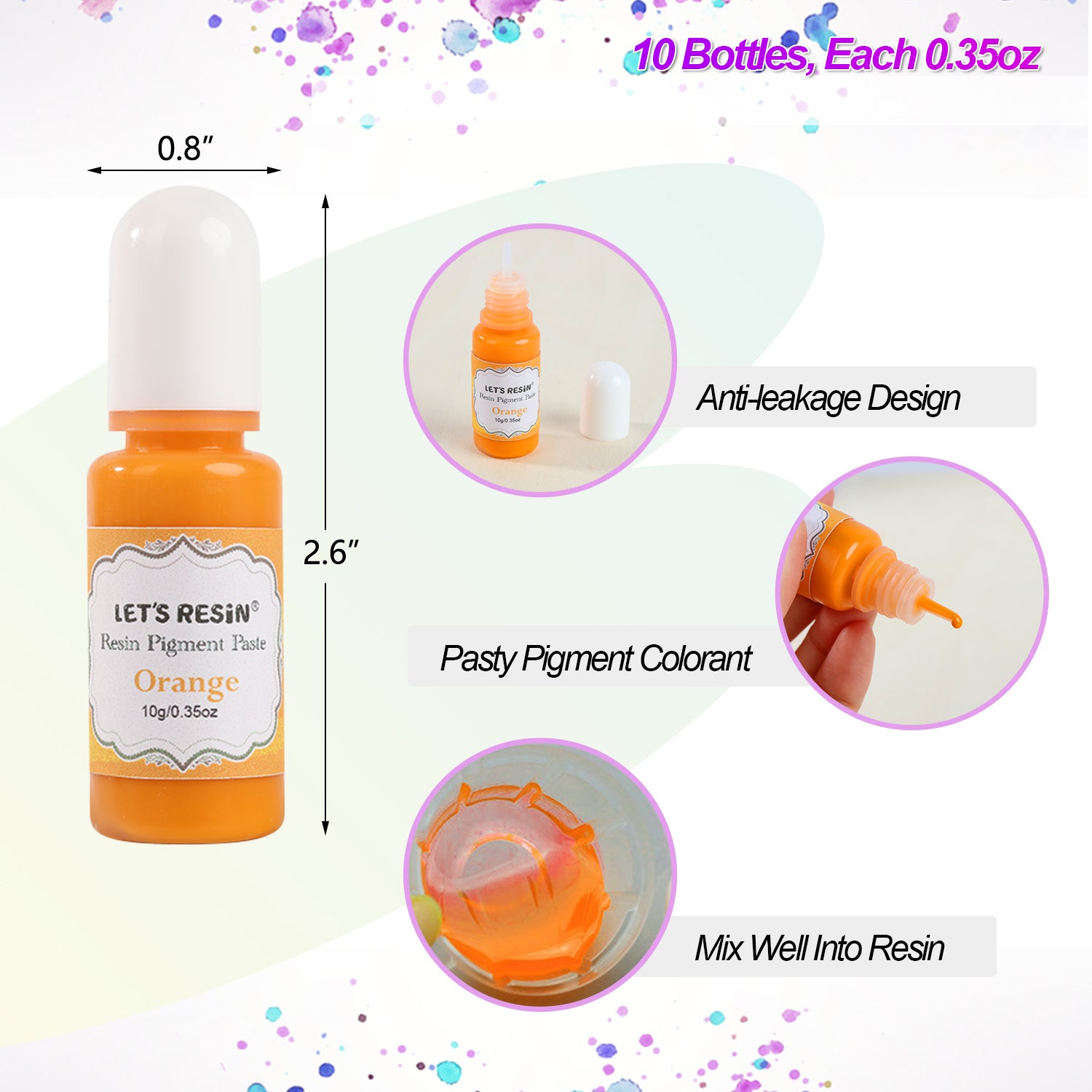 Opaque Liquid Resin Pigment - 18 colors/Each 0.35oz – Let's Resin