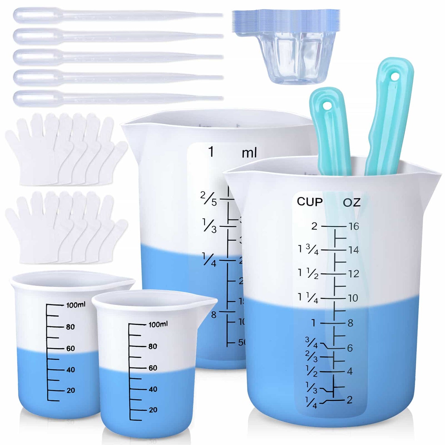 Silicone Measuring Cup Flexible Liquid Measure Cup Graduated Silicone  Beaker Mixing Split Cup for Baking Kitchen Measuring Tools - AliExpress