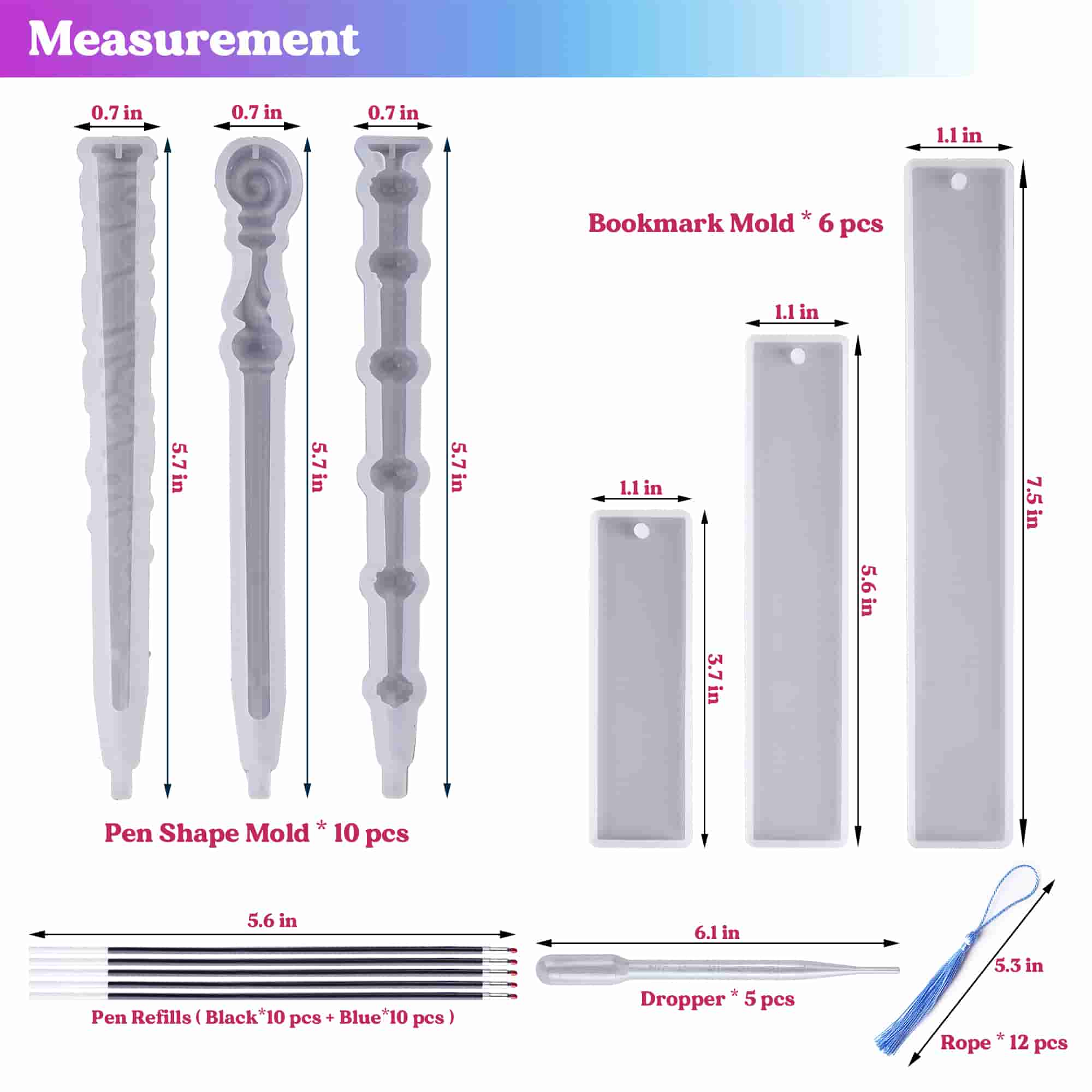 Pen &amp; Bookmark Molds