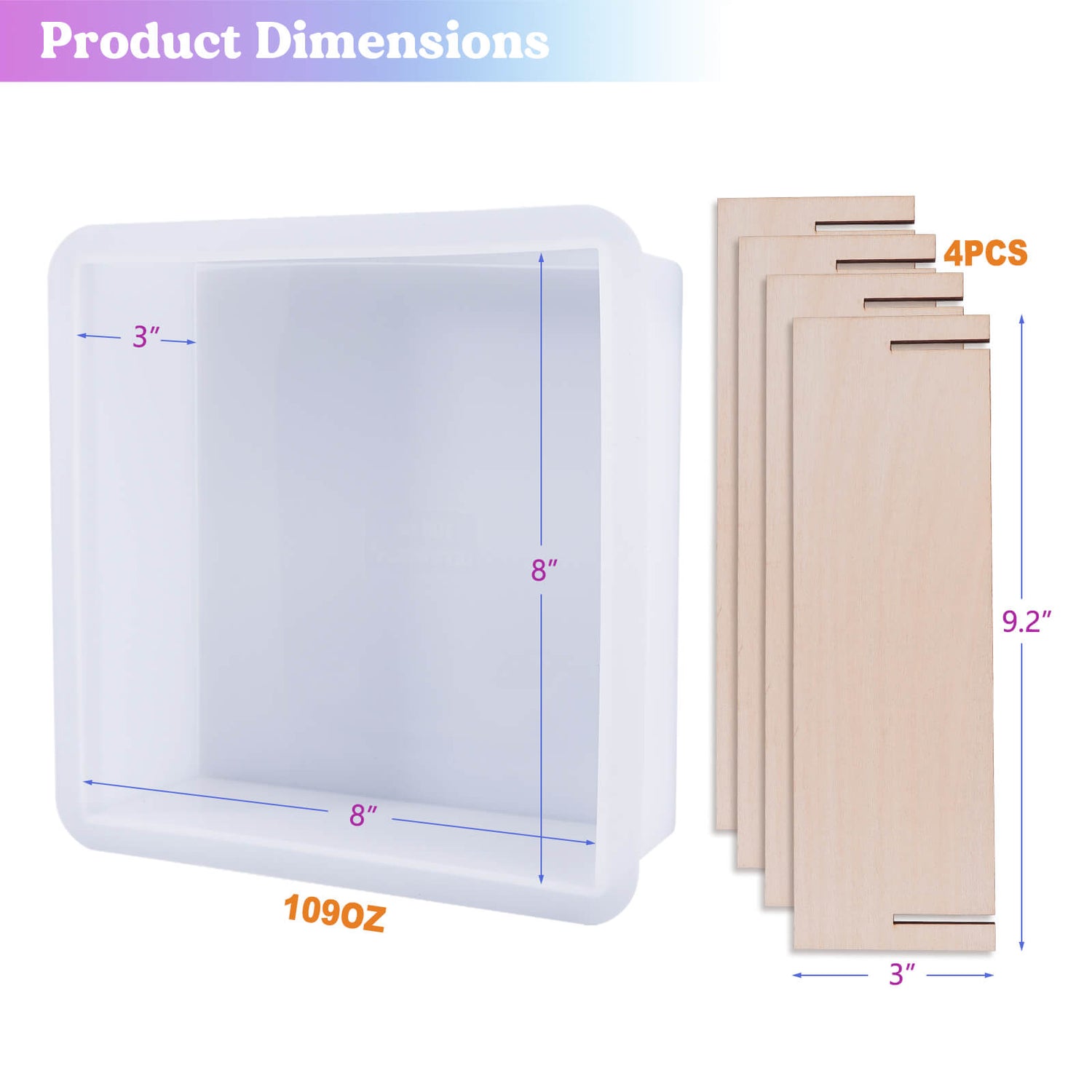 Let'S Resin Rectangle Silicone Resin Molds, 3Pcs Large Resin Molds W/Wooden  Support, Deep Epoxy Resin Molds For Flowers Preservation, Insect Specimen -  Imported Products from USA - iBhejo