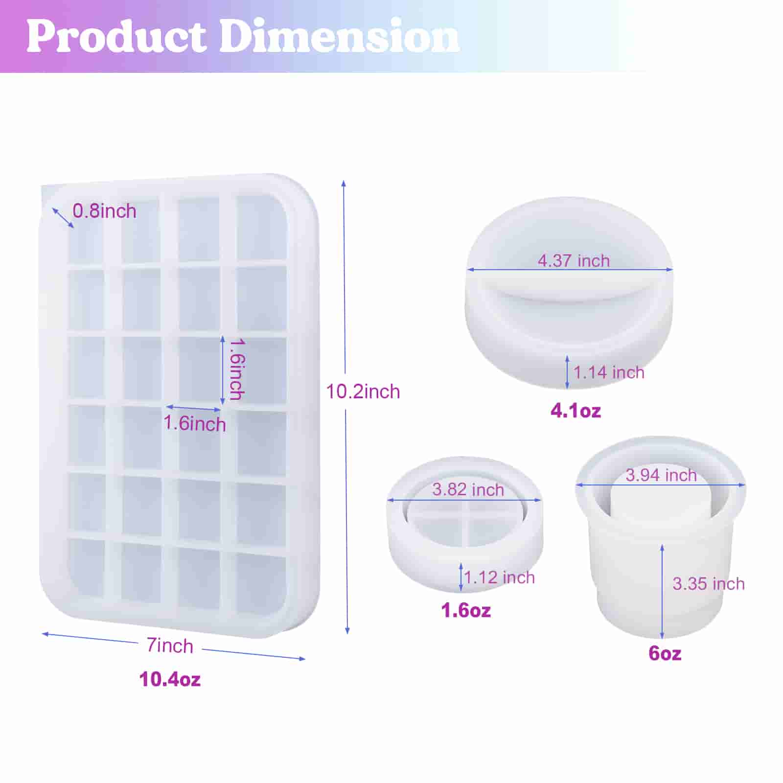 Resin Mold Silicone Kit with Rolling Tray Mold, Ashtray Mold, Jar Mold –  Let's Resin