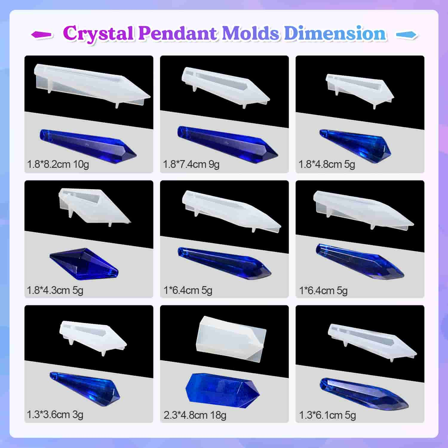 Pendulum Crystal Resin Molds