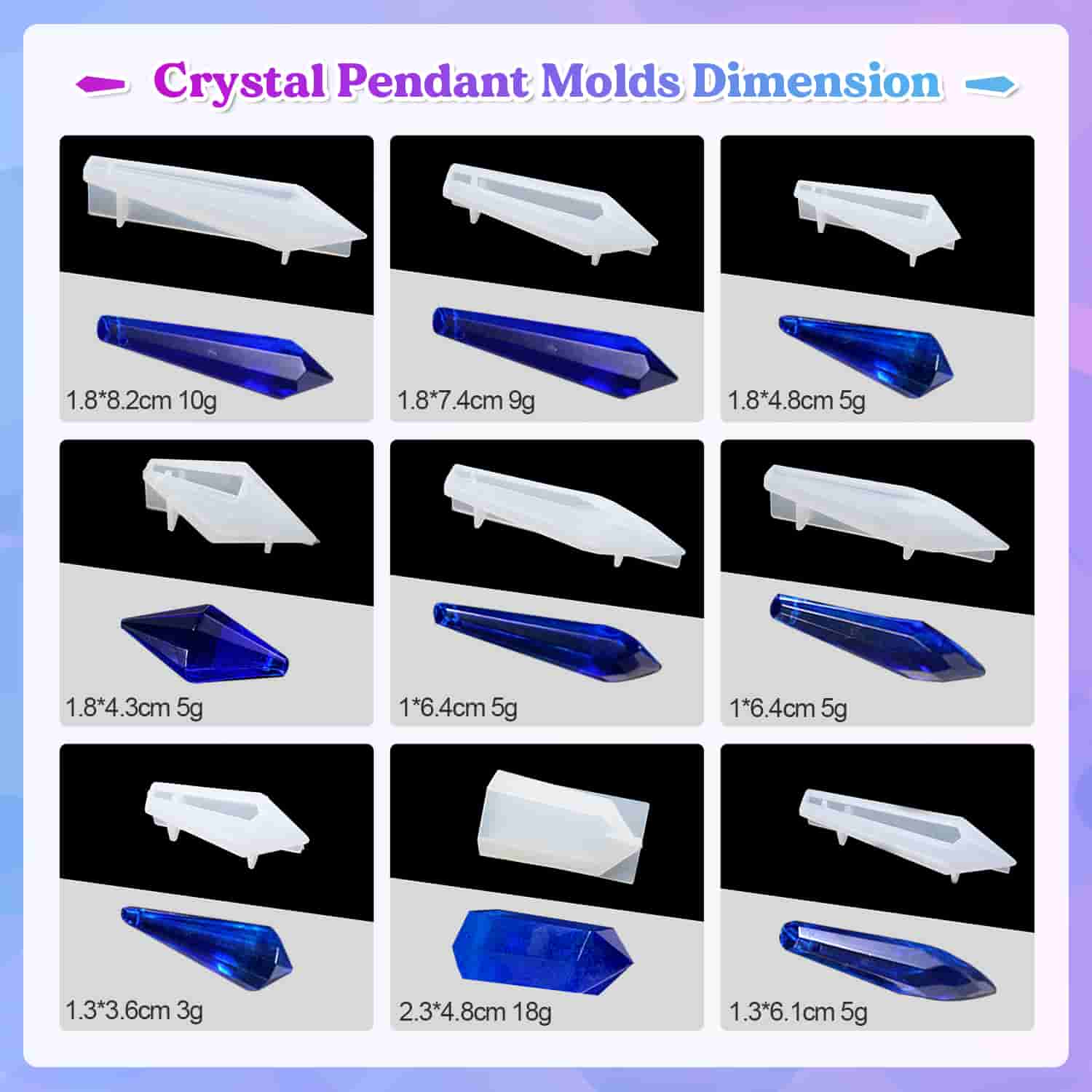Crystal Epoxy Resin Mold Pendulum Epoxy Casting Mould Resin Molds Silicone  Ornaments Pendant Epoxy Resin Casting Molds - Yahoo Shopping