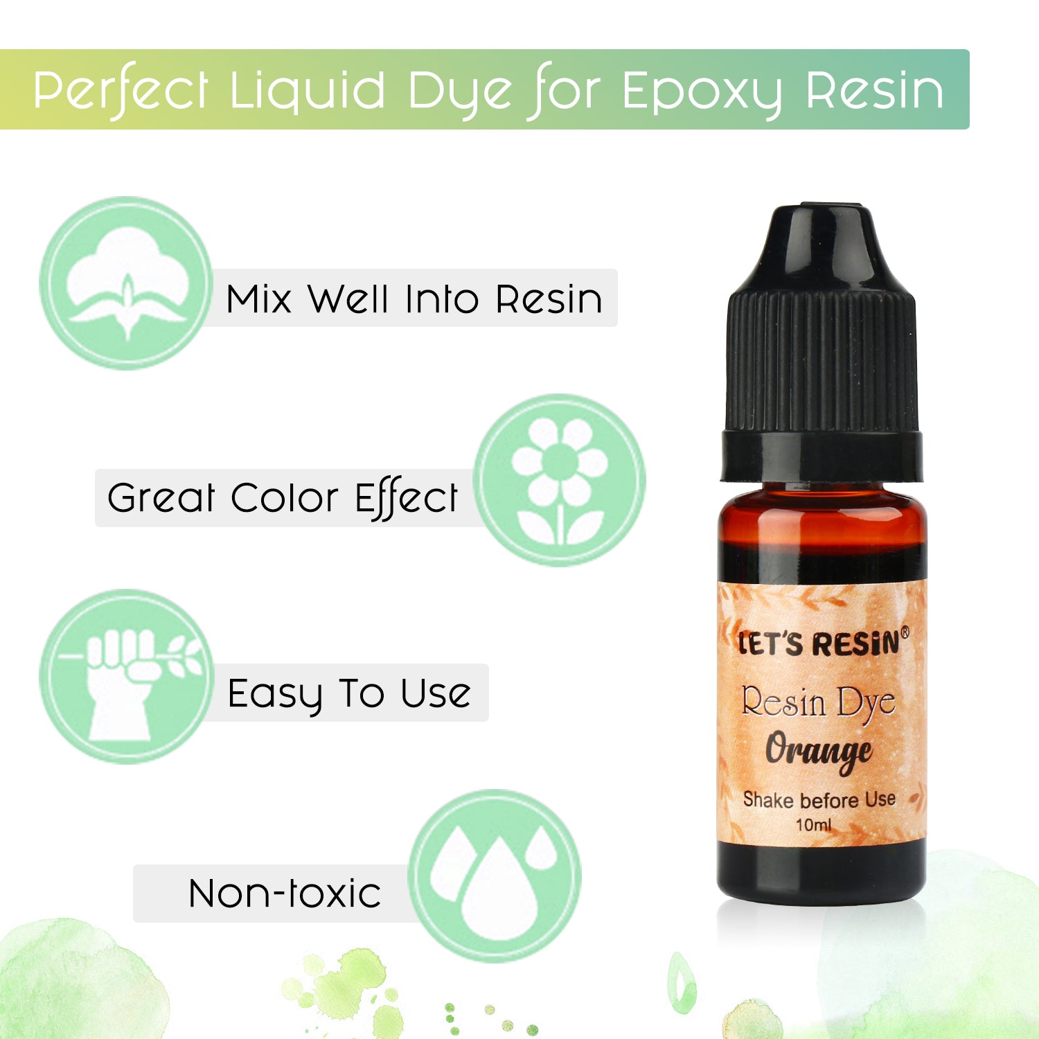 SigWong Epoxy Resin Pigment - 16 Color Liquid Translucent Epoxy Resin Colorant, Highly Concentrated Epoxy Resin Dye for DIY Jewelry Making, AB Resin