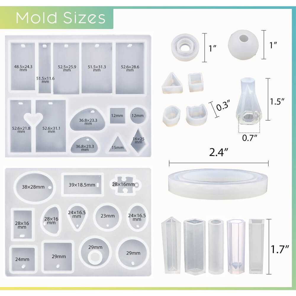 Resin Jewelry Molds Kit Let's Resin