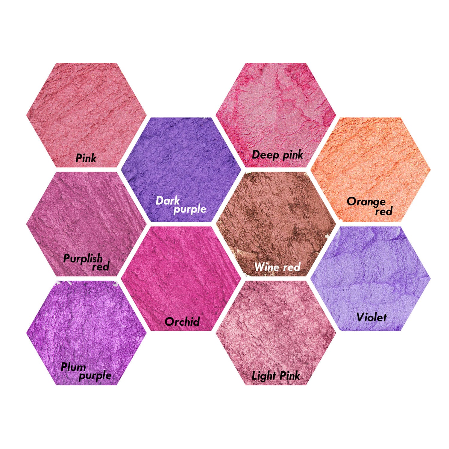 12 Color/Set Mica Pigment Powder Perfect For Dye Resin Colour Soap (L)