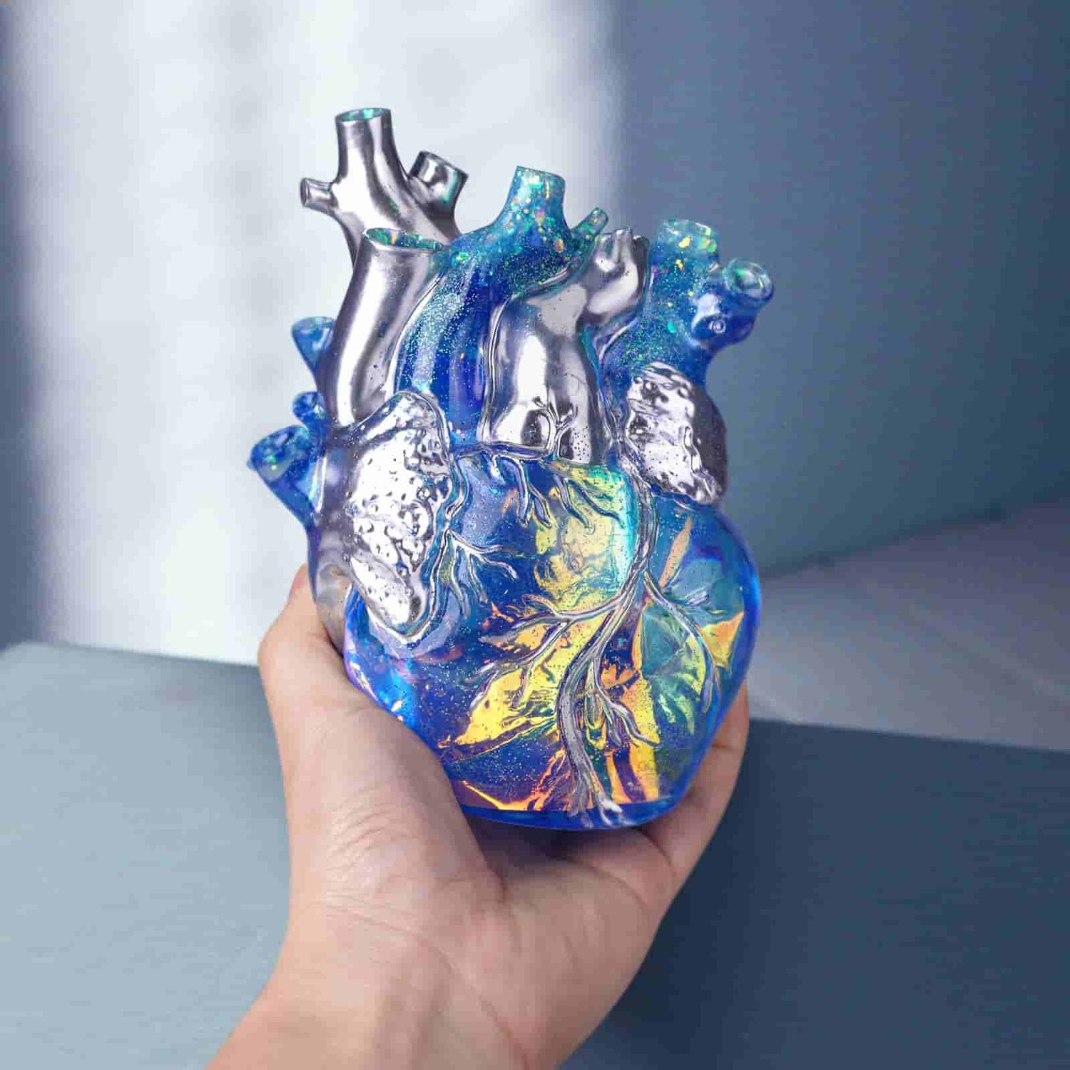  LET'S RESIN Heart Resin Molds, Anatomical Heart Resin Molds  Silicone Large with Thoughtful Details, Silicone Molds for Epoxy Resin, DIY  Art Craft, Doctor, Nurse Valentine's Day Gift : Arts, Crafts 