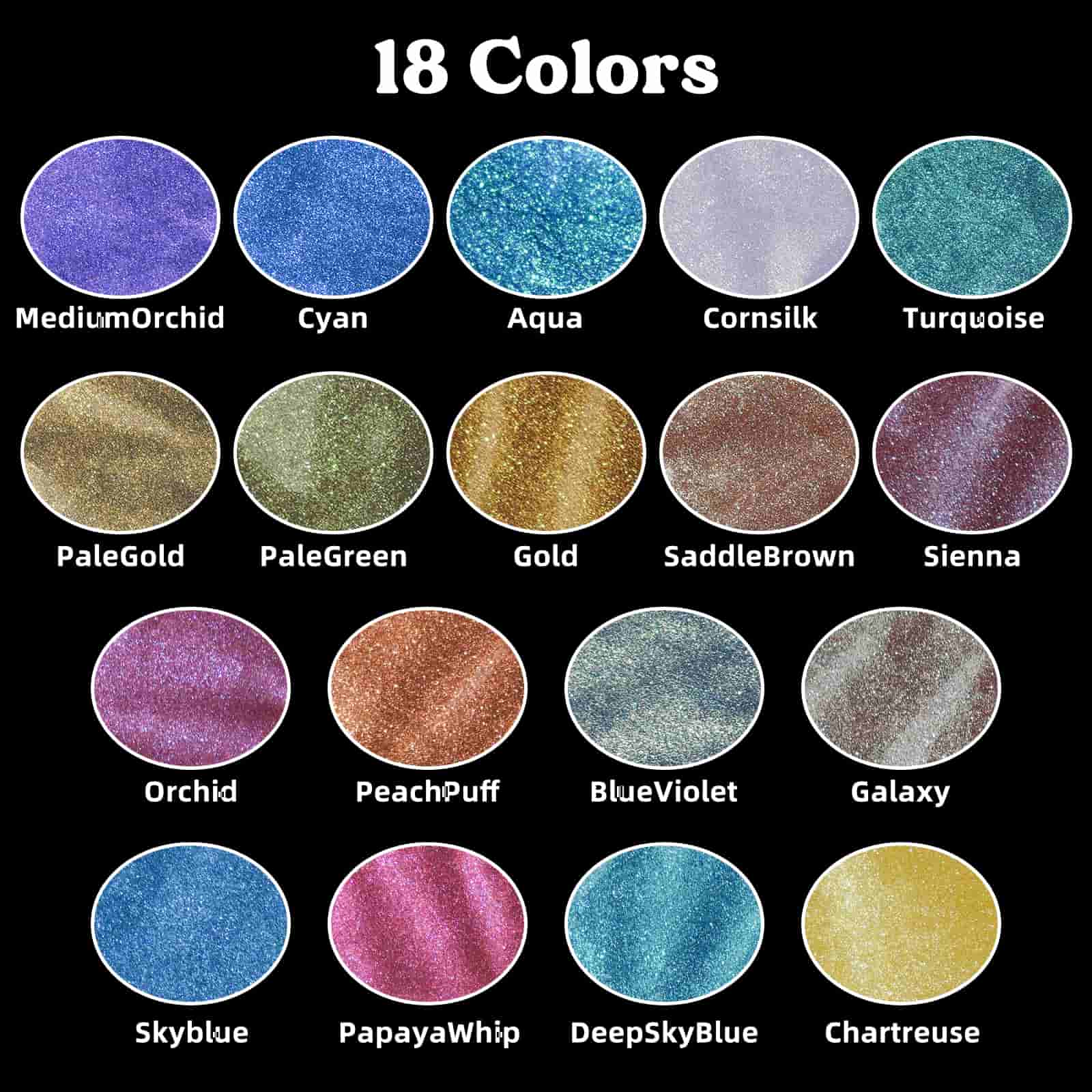 18 Color Shift Chameleon Mica Powder