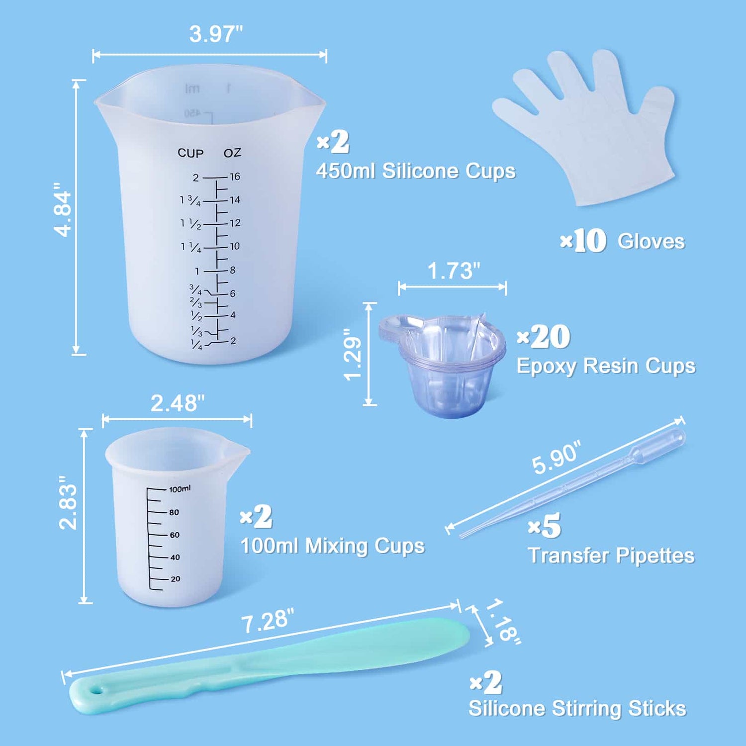 100 PACK Plastic Measuring Cups, 8 Oz Disposable Mixing Cups With 100  Wooden Mixing Sticks 