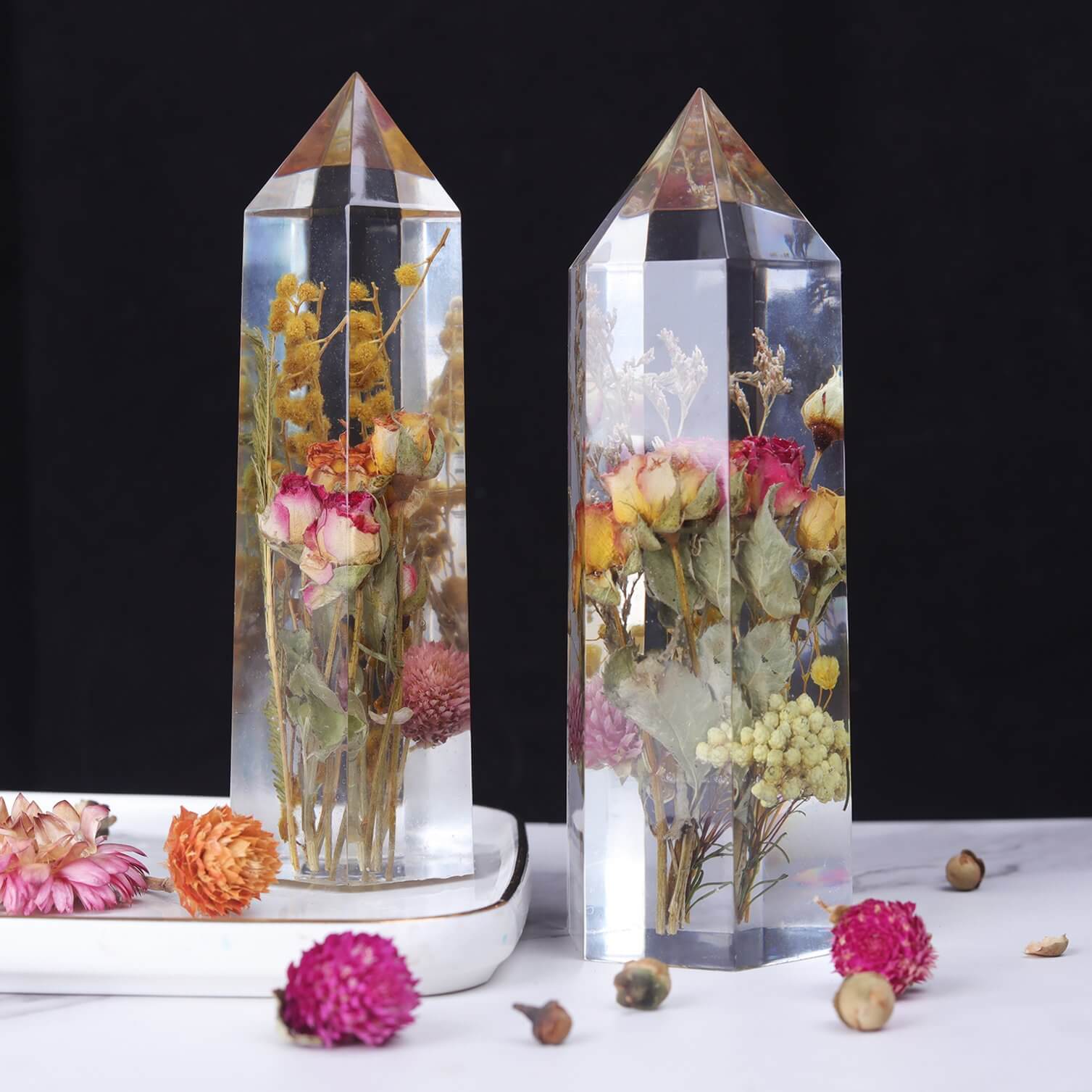 Large Crystal Tower Resin Molds