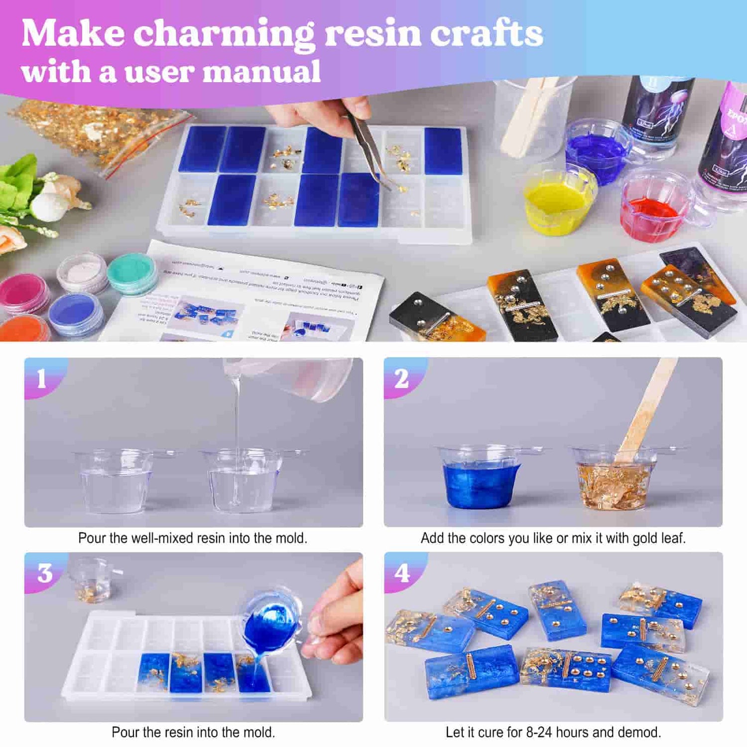epoxy resin kit resin accessories gold