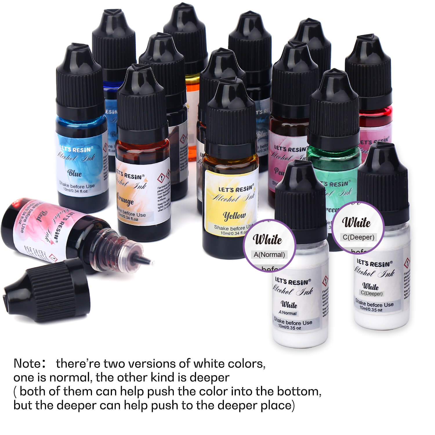 Alcohol Ink Set Epoxy Resin Dye- LETS RESIN Vibrant Colors Alcohol Ink For  Epoxy Resin, Concentrated Alcohol Based Resin Ink For Tumblers,Epoxy Resin