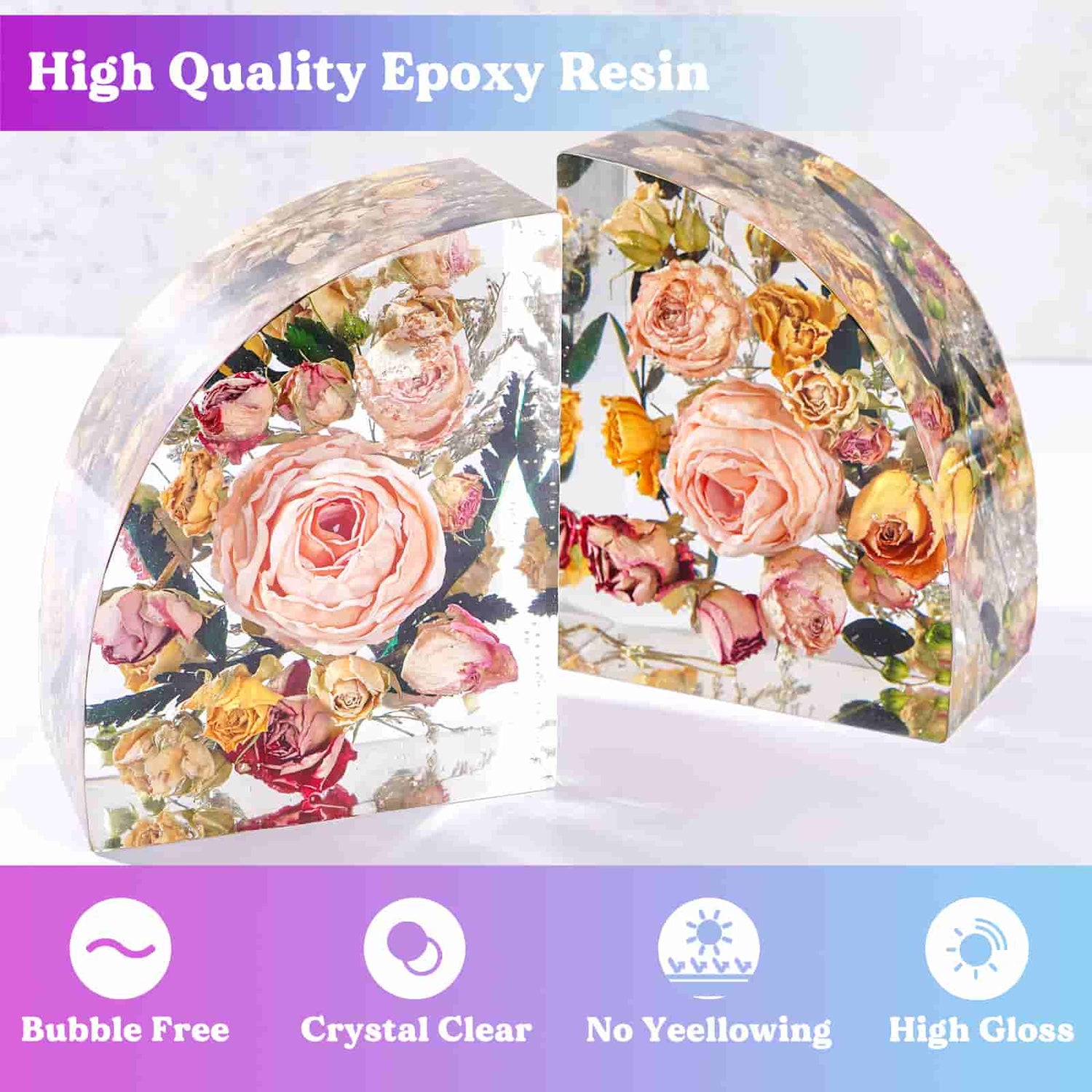 LET'S RESIN Epoxy Resin 1/2 Gallon Bubble Free & Crystal Clear Epoxy Resin  New