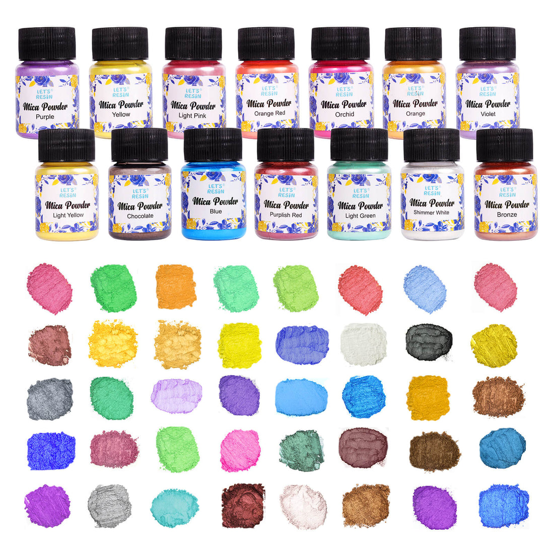 Mica Powder - 50 Colors/Each 0.17oz