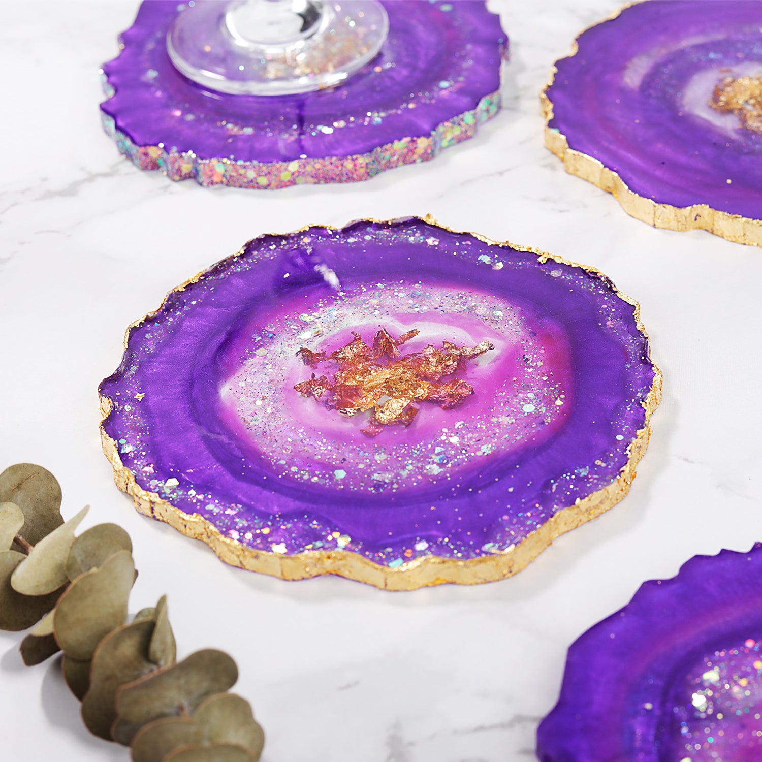DIY Silicone Coaster Kit With Epoxy Resin And Geode Coasters
