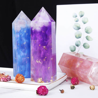 Large Crystal Tower Resin Molds