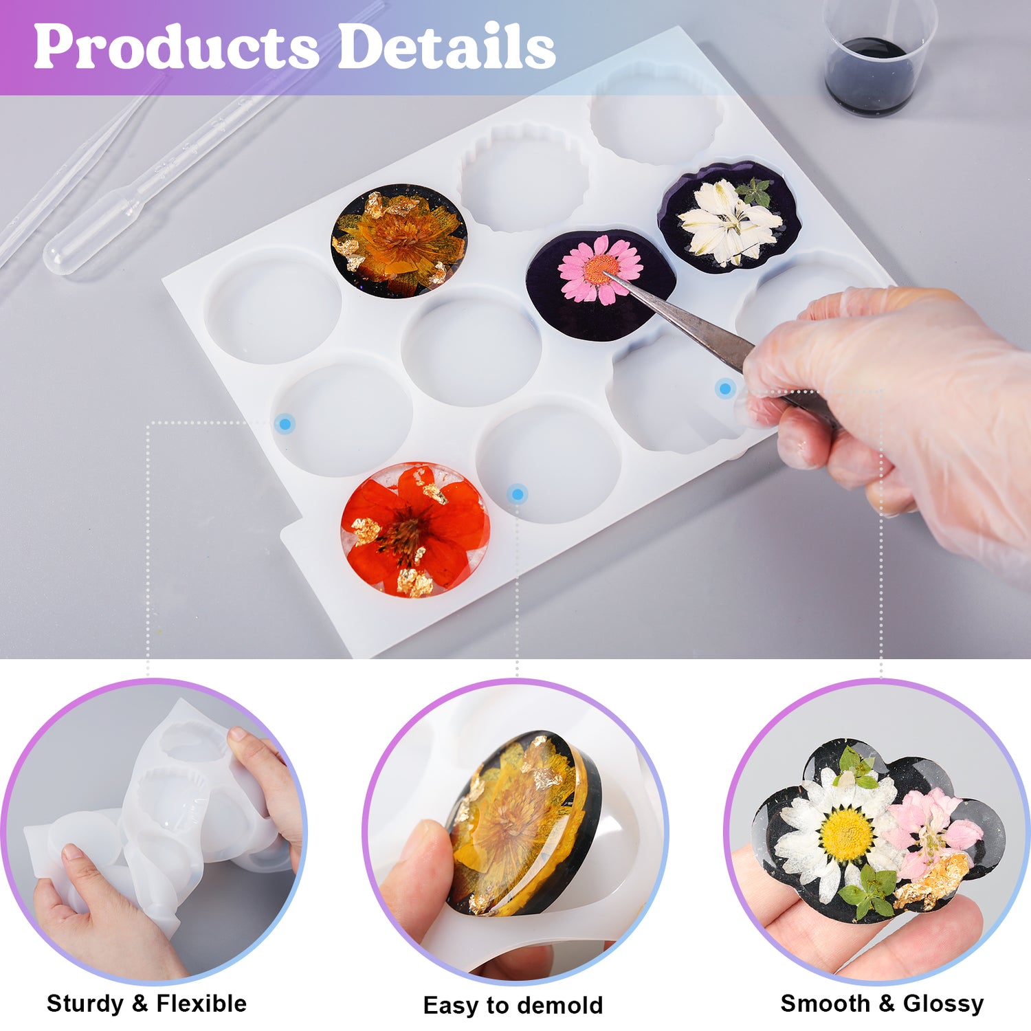 Phone Grip Resin Mold - 24 Cavities, Silicone PopSockets Molds,Top Phone  Grip Molds,Phone Socket,Jewelry Making Supplies – Let's Resin