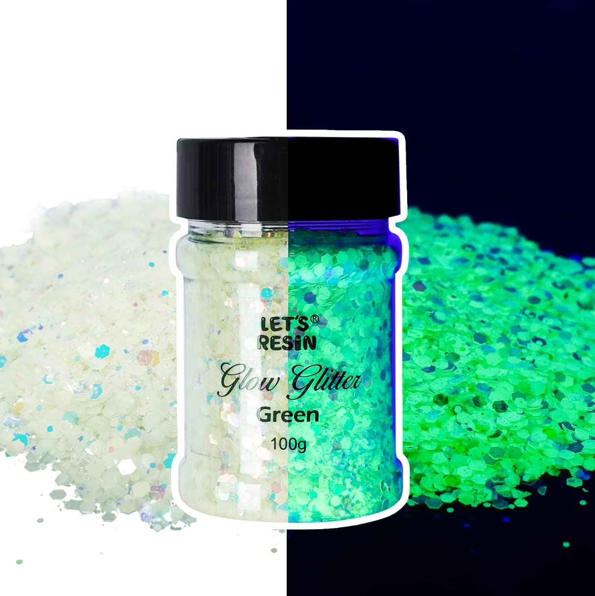 Glow in The Dark Glitter - 100g