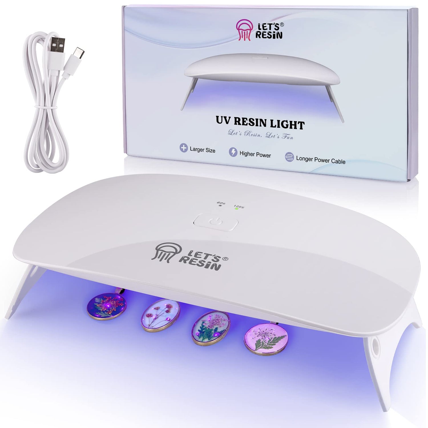 UV Resin LED Curing Lamp with USB Cable