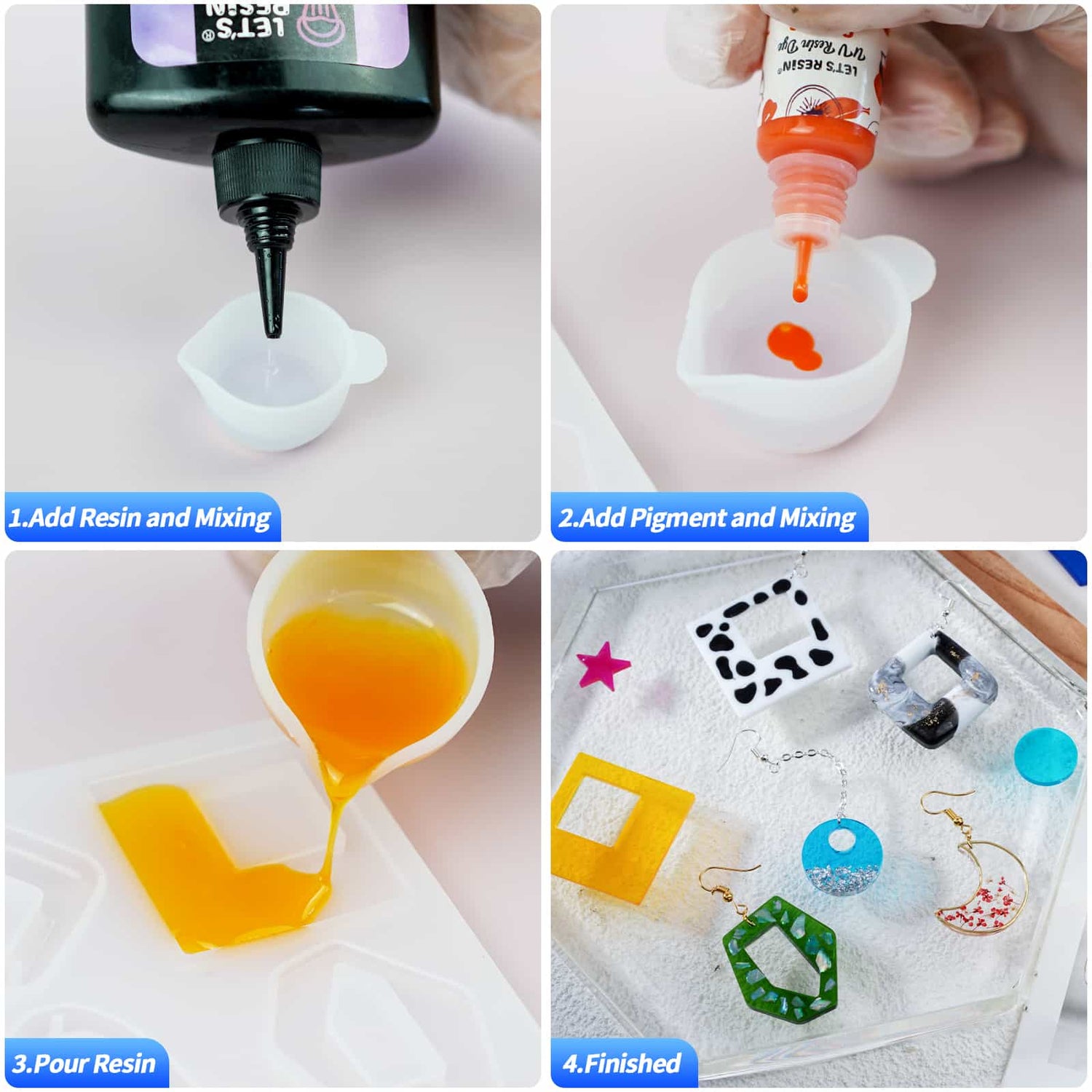 LET'S RESIN 30pcs Resin Jewelry Molds, Jewelry Molds for UV Resin, Resin  Silicone Molds kit with Bracelet Molds,Pendant Molds,Ri