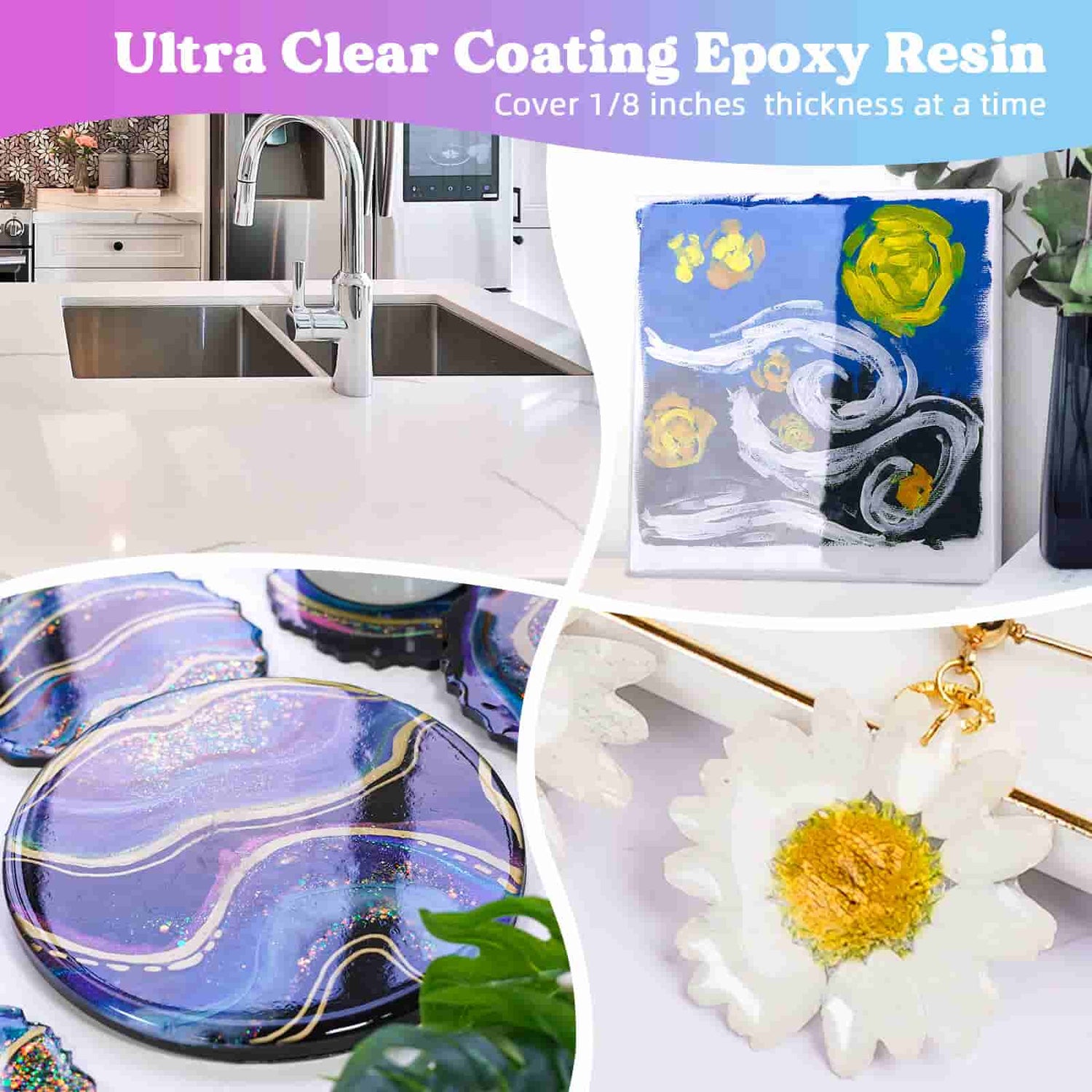 UltraClear Epoxy Resin - Bar Tops, Tabletops, Countertops - 3 Gallon