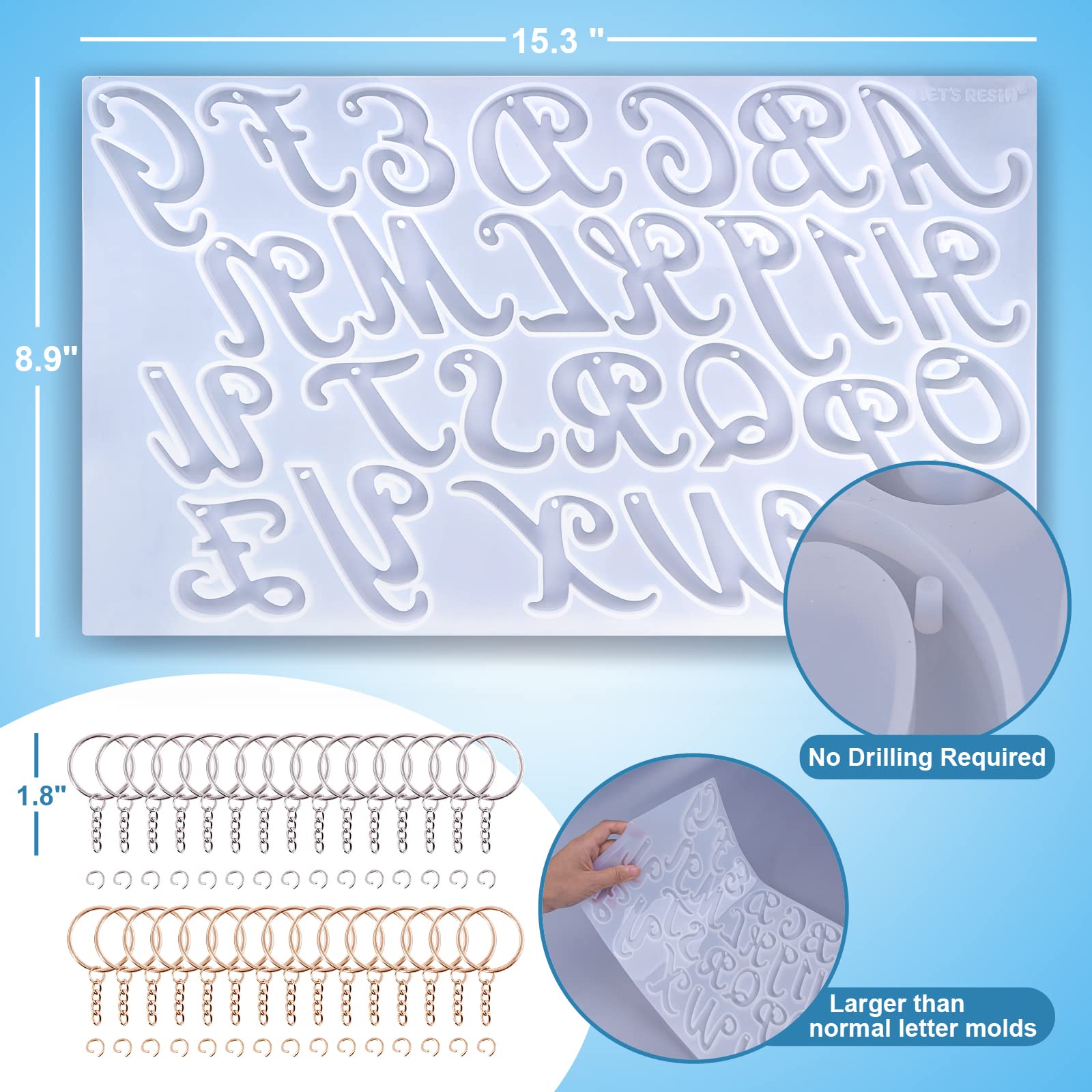 Reverse Letter Mold - Letter Mold Kit - Silicone Letter Mold for