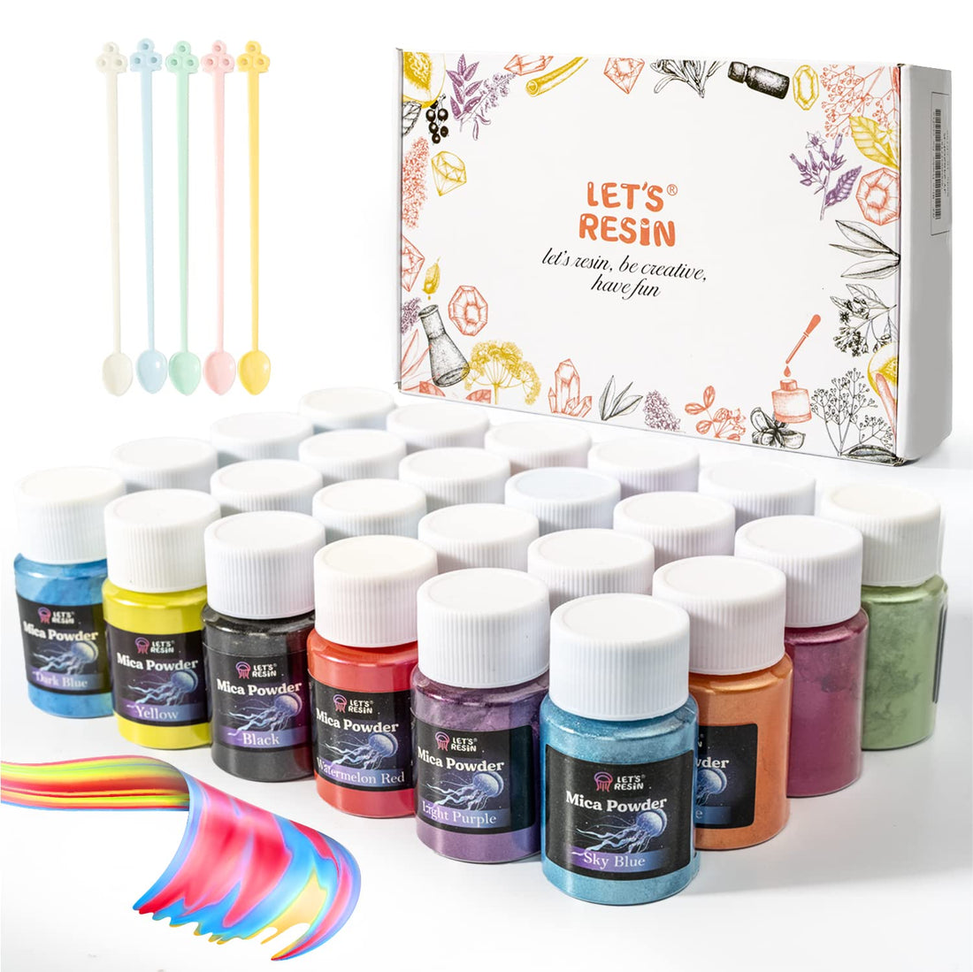 Ultra Bright 6 Color Mica Pearl Powder Pigment Set Kit, 3.5oz 100G — U.S.  Art Supply