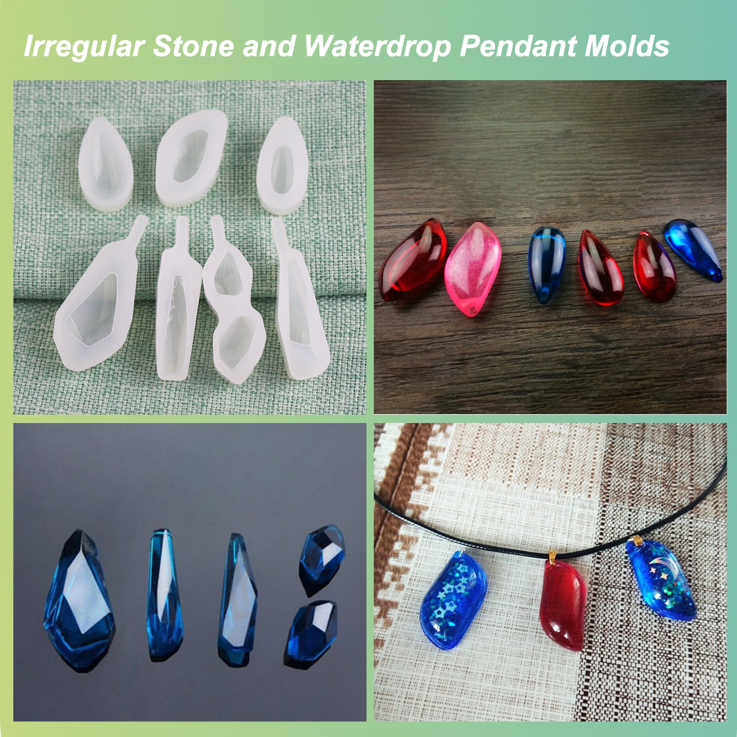 LET'S RESIN 30pcs Resin Jewelry Molds, Jewelry Molds for UV Resin, Resin  Silicone Molds kit with Bracelet Molds,Pendant Molds,Ri