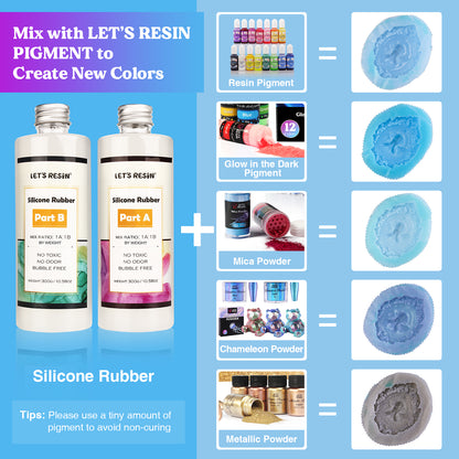 LET'S RESIN Silicone Mold Making Kit Liquid Silicone Rubber Non