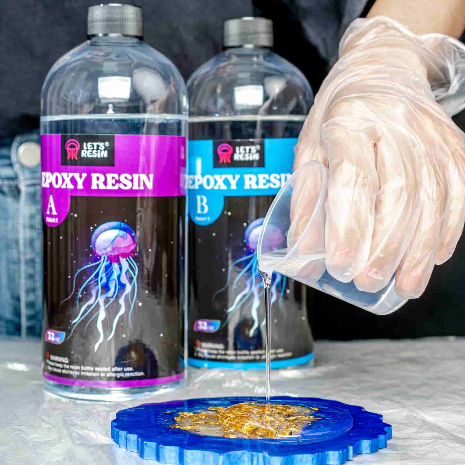 Casting Resin, LET'S RESIN Clear Resin,32 oz 1:1 Clear