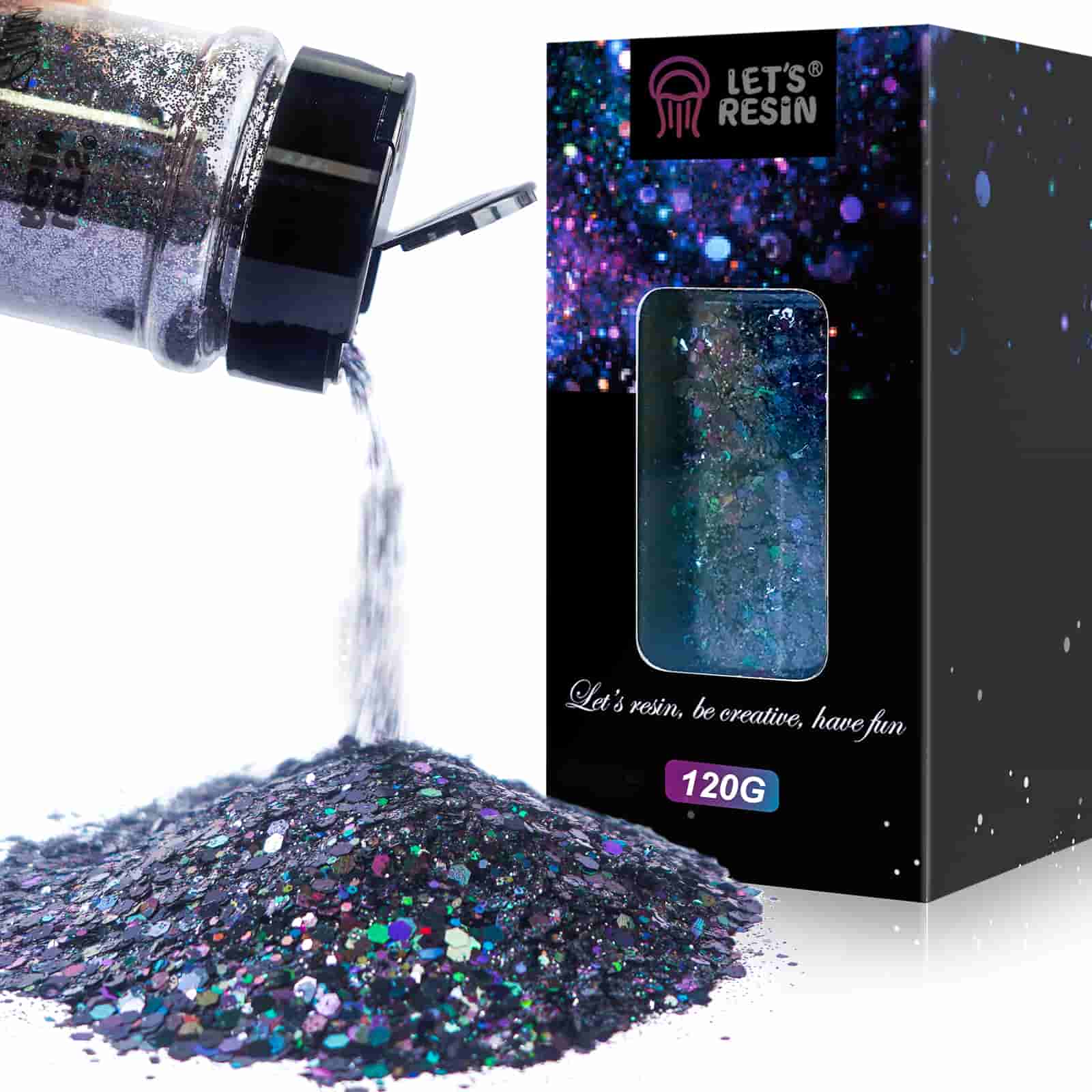 Black Holographic Chunky Glitter - 120G