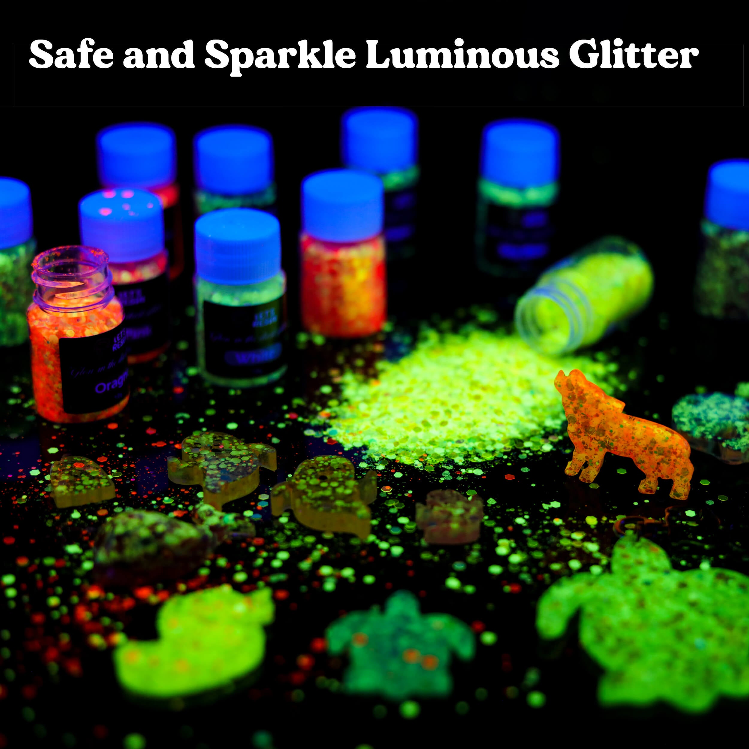 Glow in The Dark Glitter - 12 colors