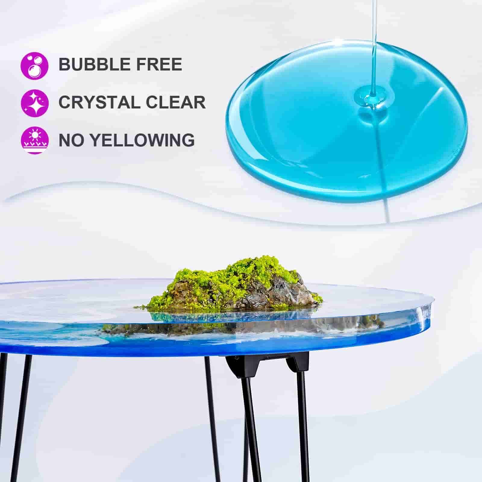 LET'S RESIN 2 Part Clear Epoxy Resin, 44OZ Crystal Clear Epoxy