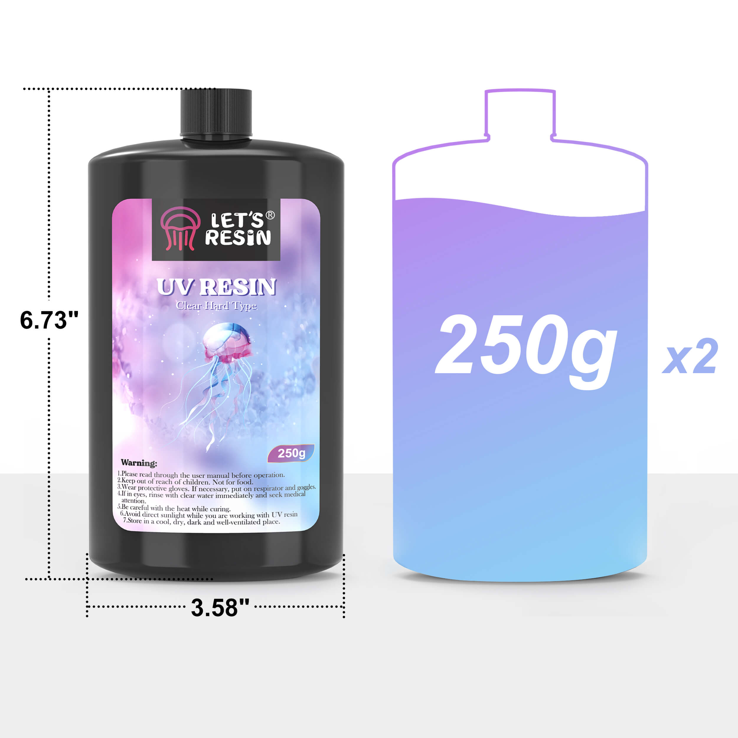 Clear UV Resin (Hard Type 2.0) - 500g